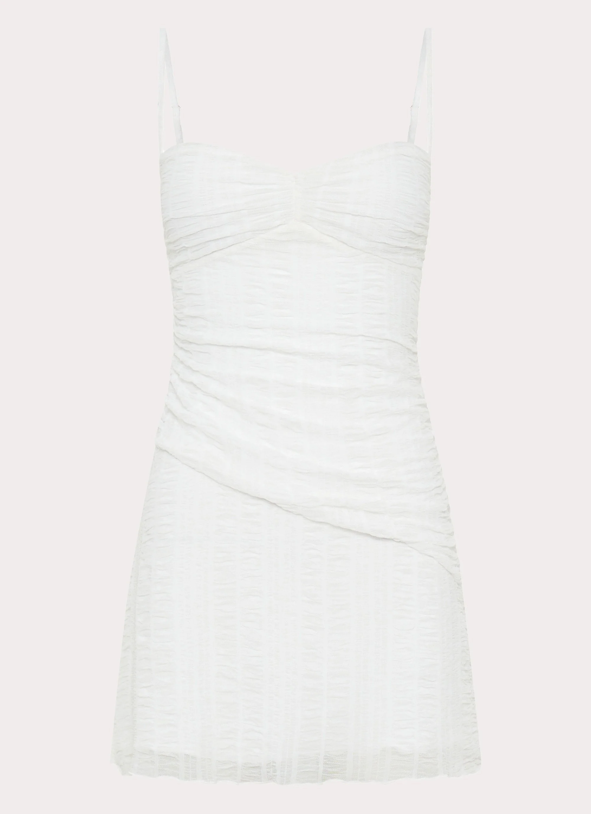 Arden Mesh Mini Dress - White
