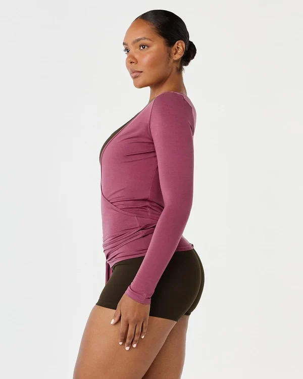 Sheer Jersey Longline Ballet Wrap