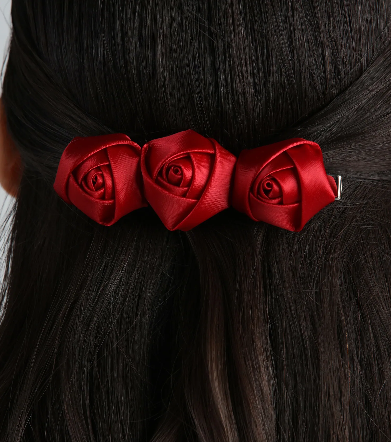 Timeless Satin Flower Rose Hair Clip