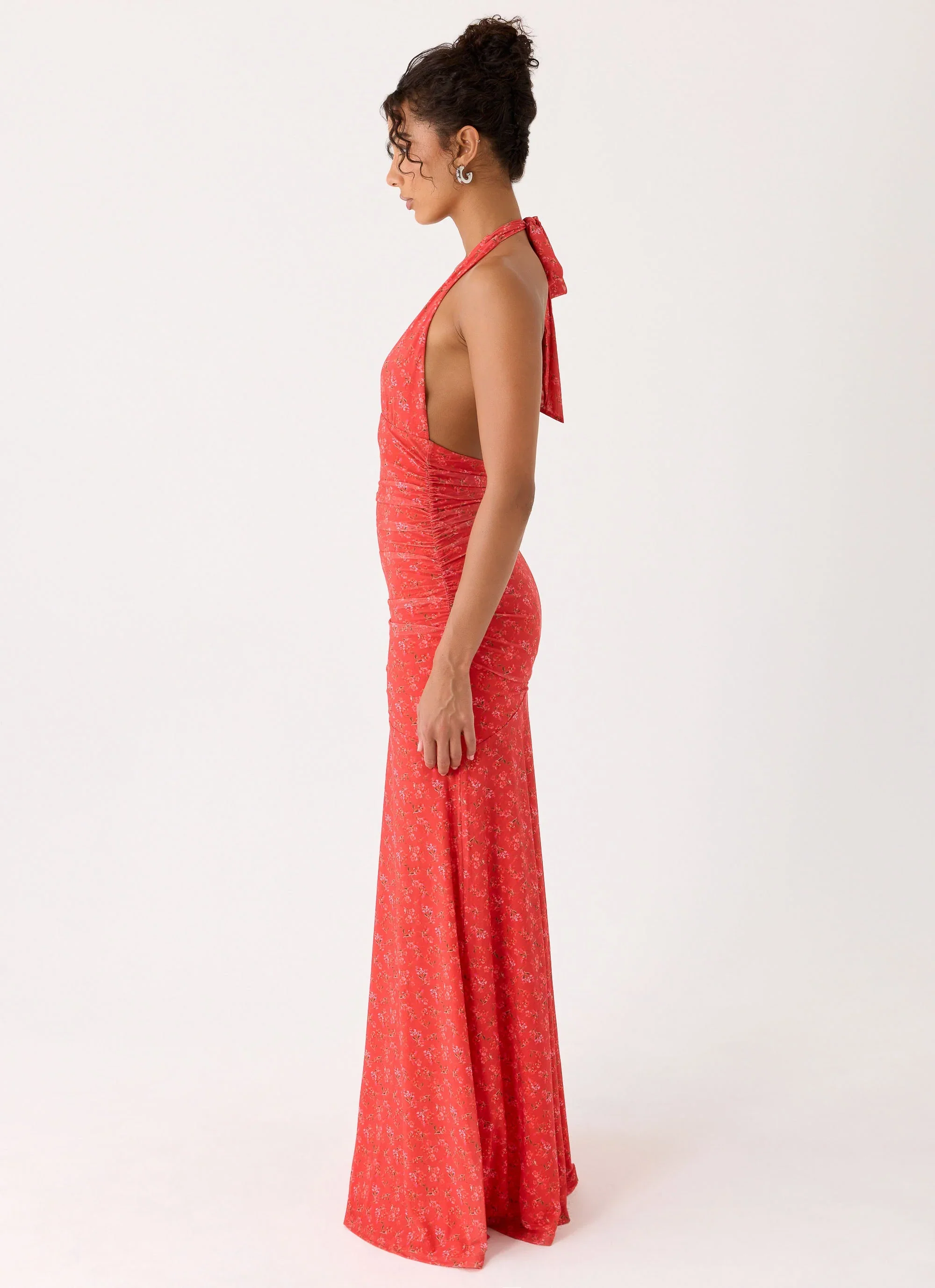 Esme Maxi Dress - Magenta Red Rose