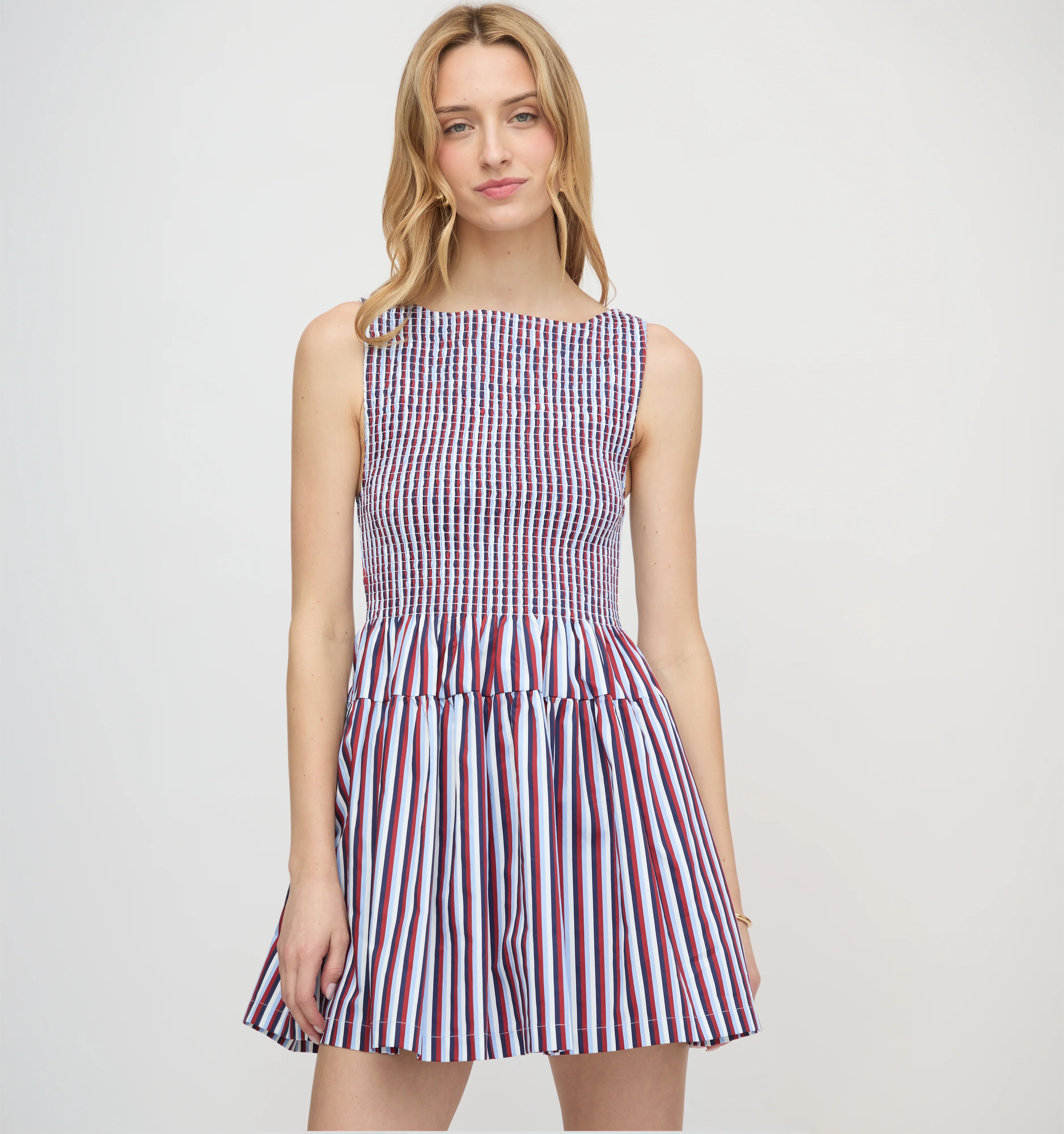 The Cosima Mini Nap Dress - Firecracker Stripe