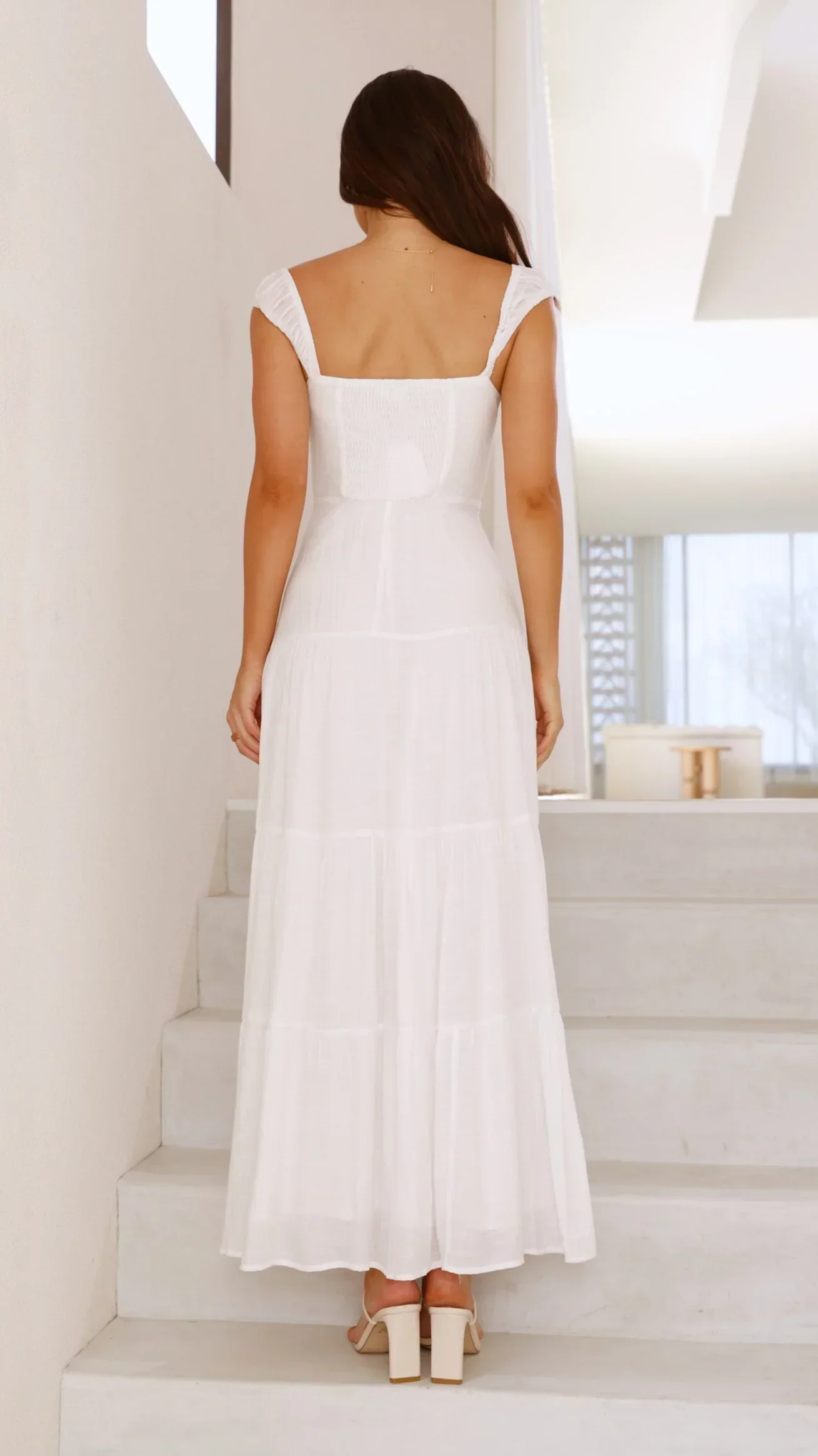 Pasca Maxi Dress - White - luluinthesky