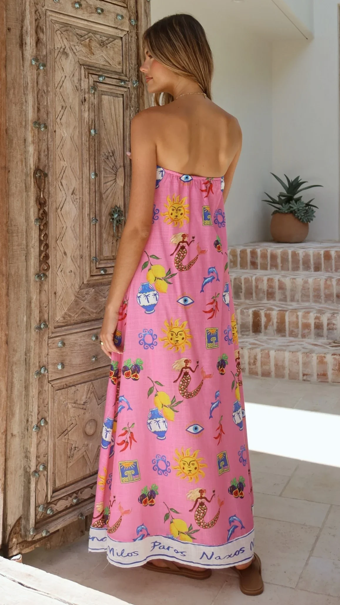 Connie Maxi Dress - Greek Island Print