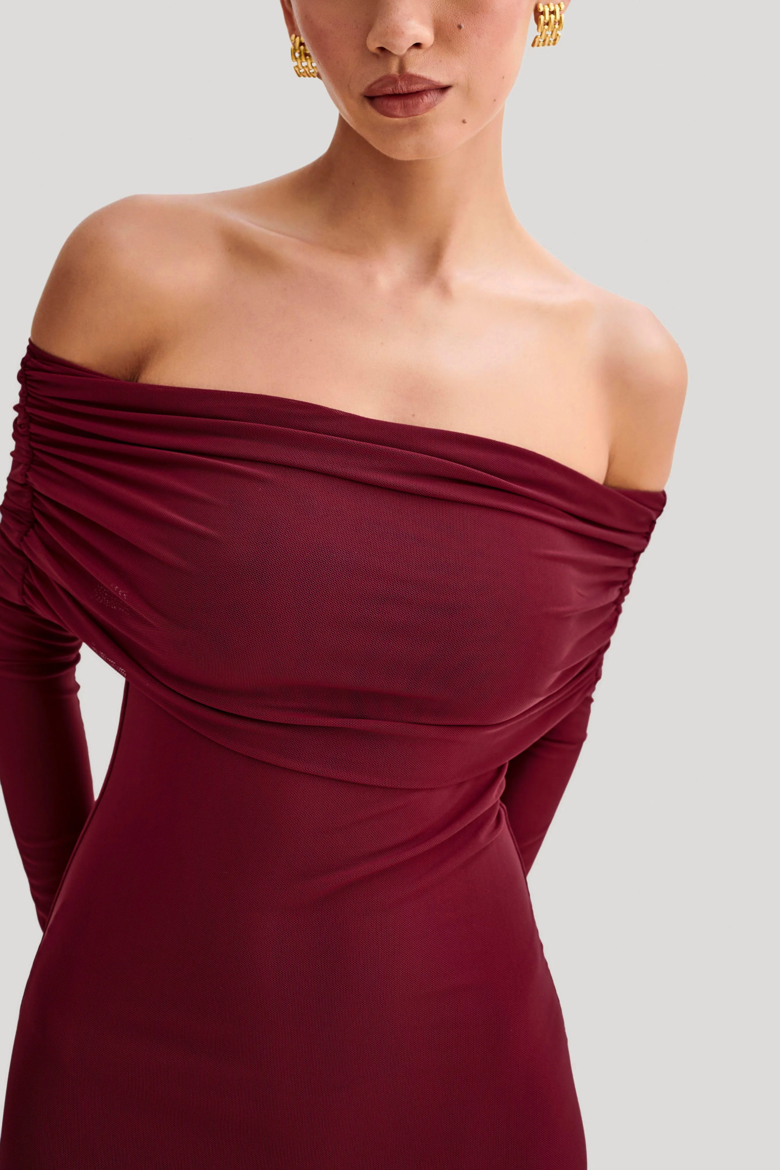 Josie-Off-Shoulder-Mesh-Maxi-Dress-Plum