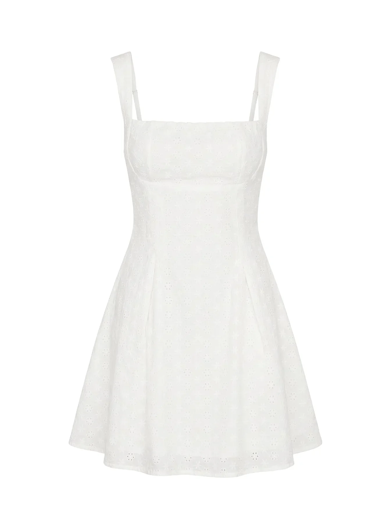 Xanthus Embroidered Mini Dress White - luluinthesky