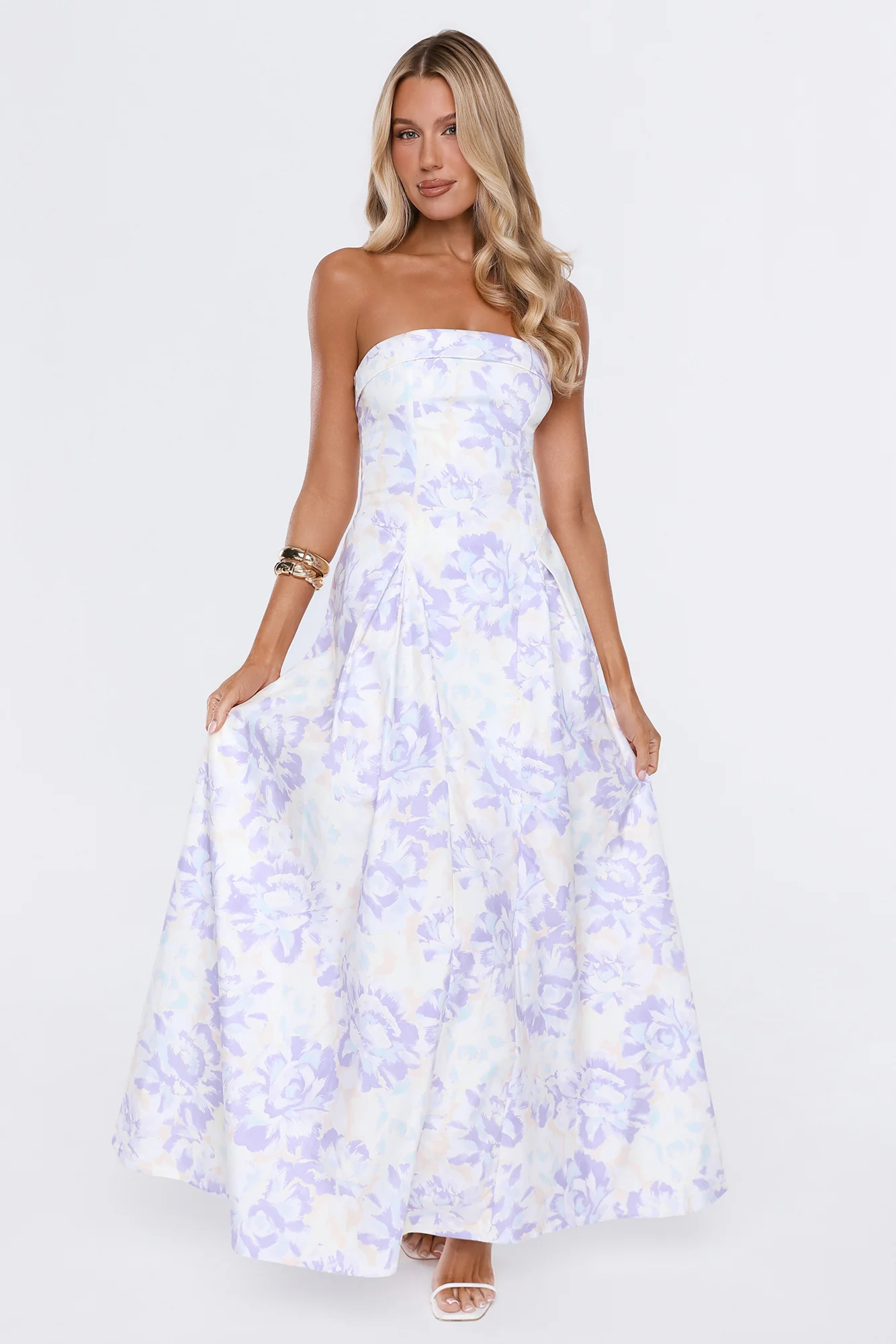 Simply Lovely Strapless Maxi Dress Lilac