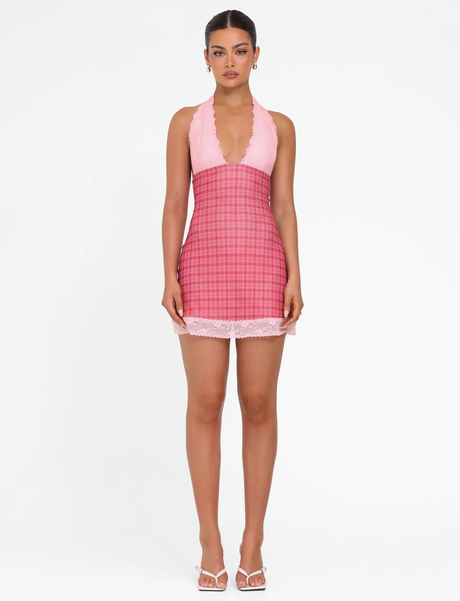 NAVIA DRESS - RED : RED CHECK