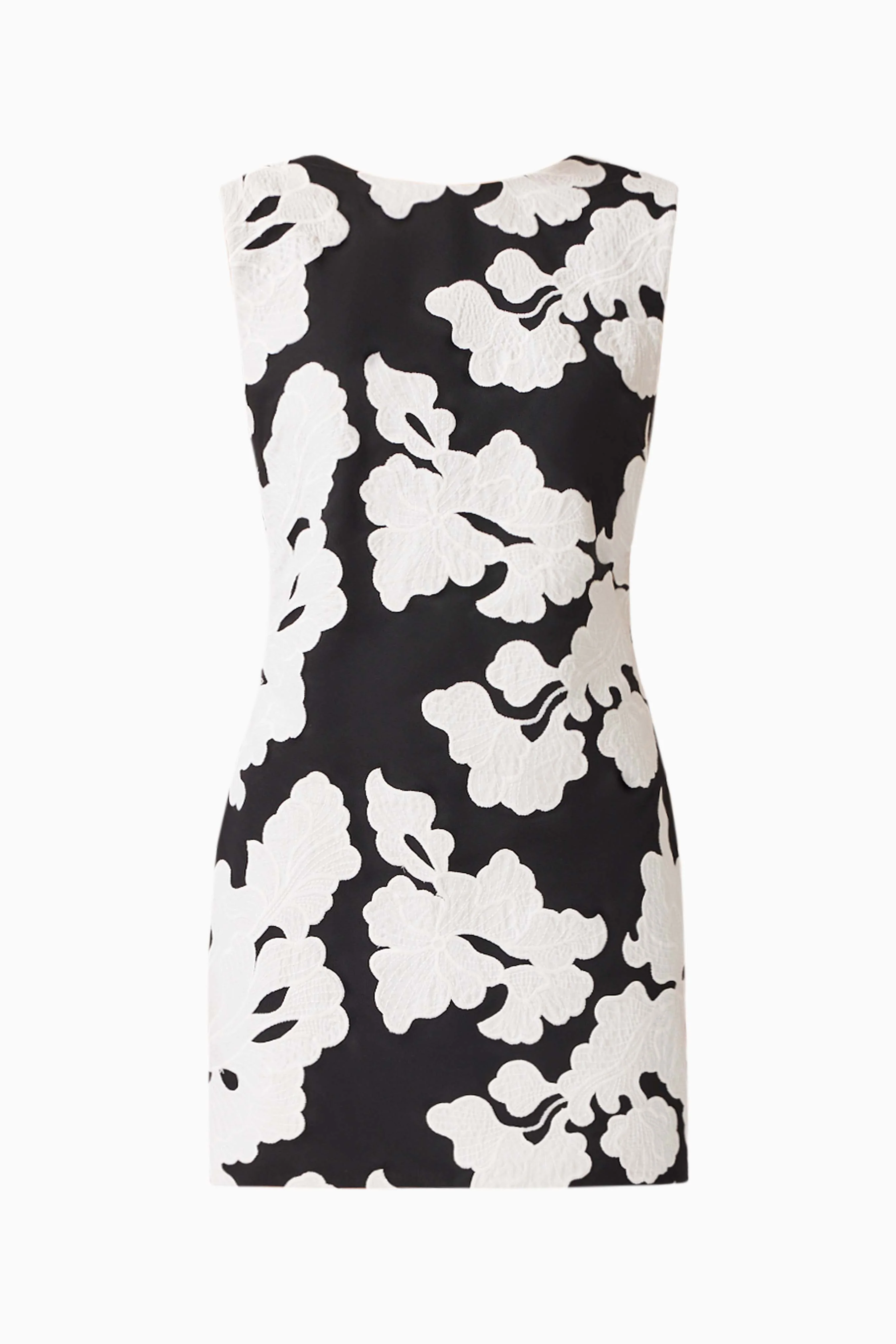 Bloomnoir Shift Mini Dress in Black & White