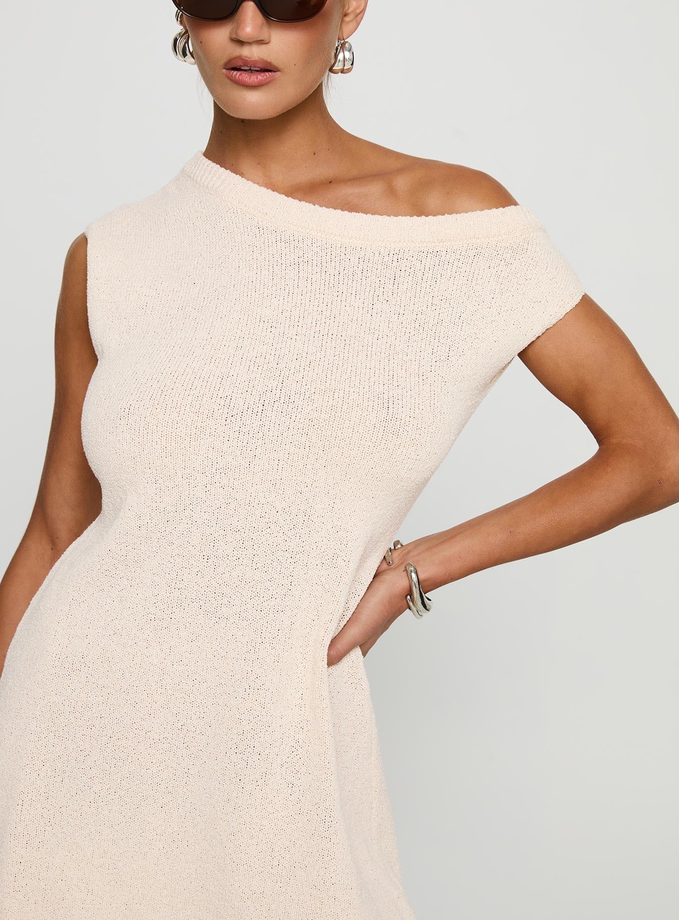 Liberation Off The Shoulder Mini Dress White - luluinthesky