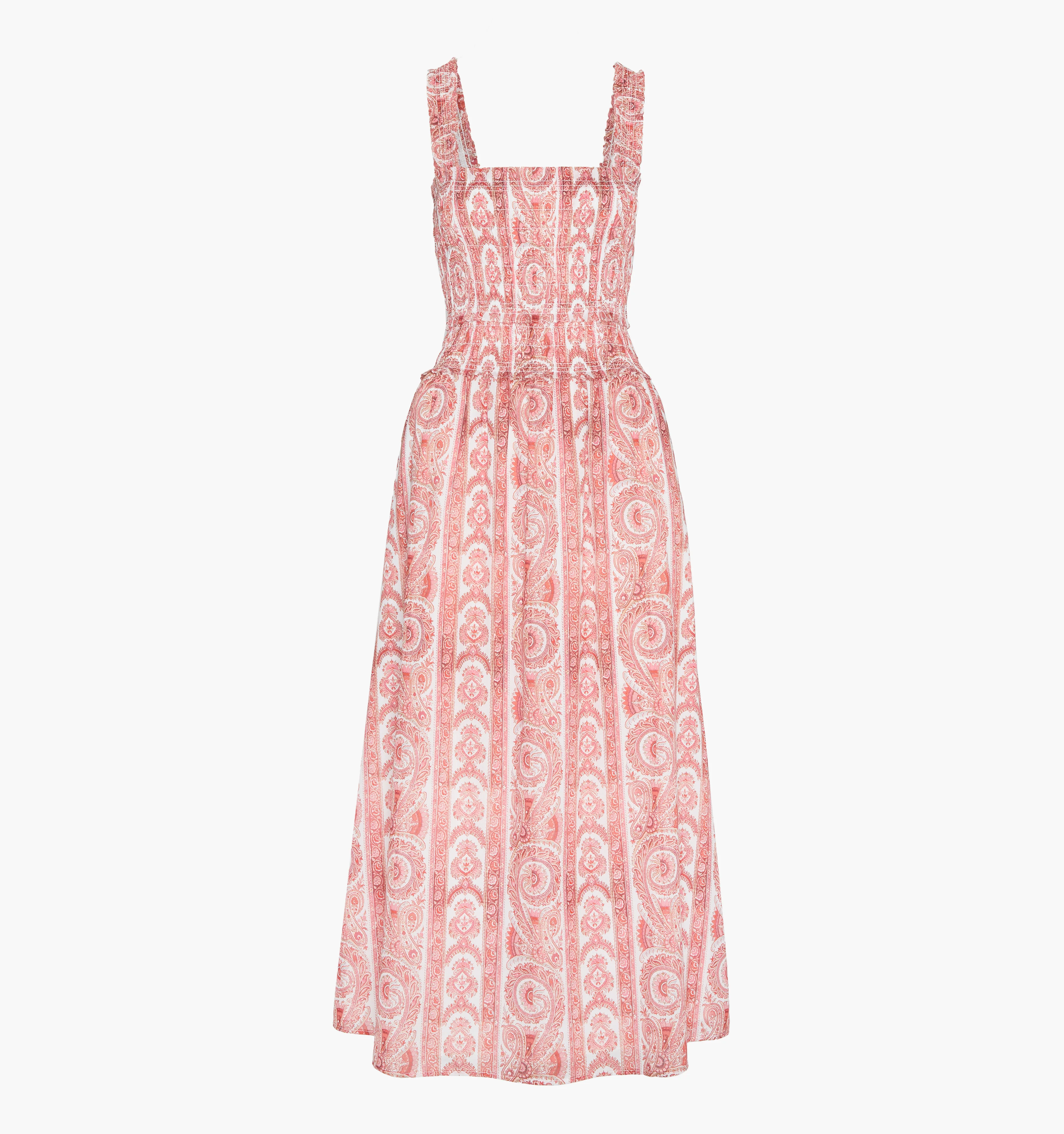 The Azalea Maxi Nap Dress - Coral Corsica Paisley