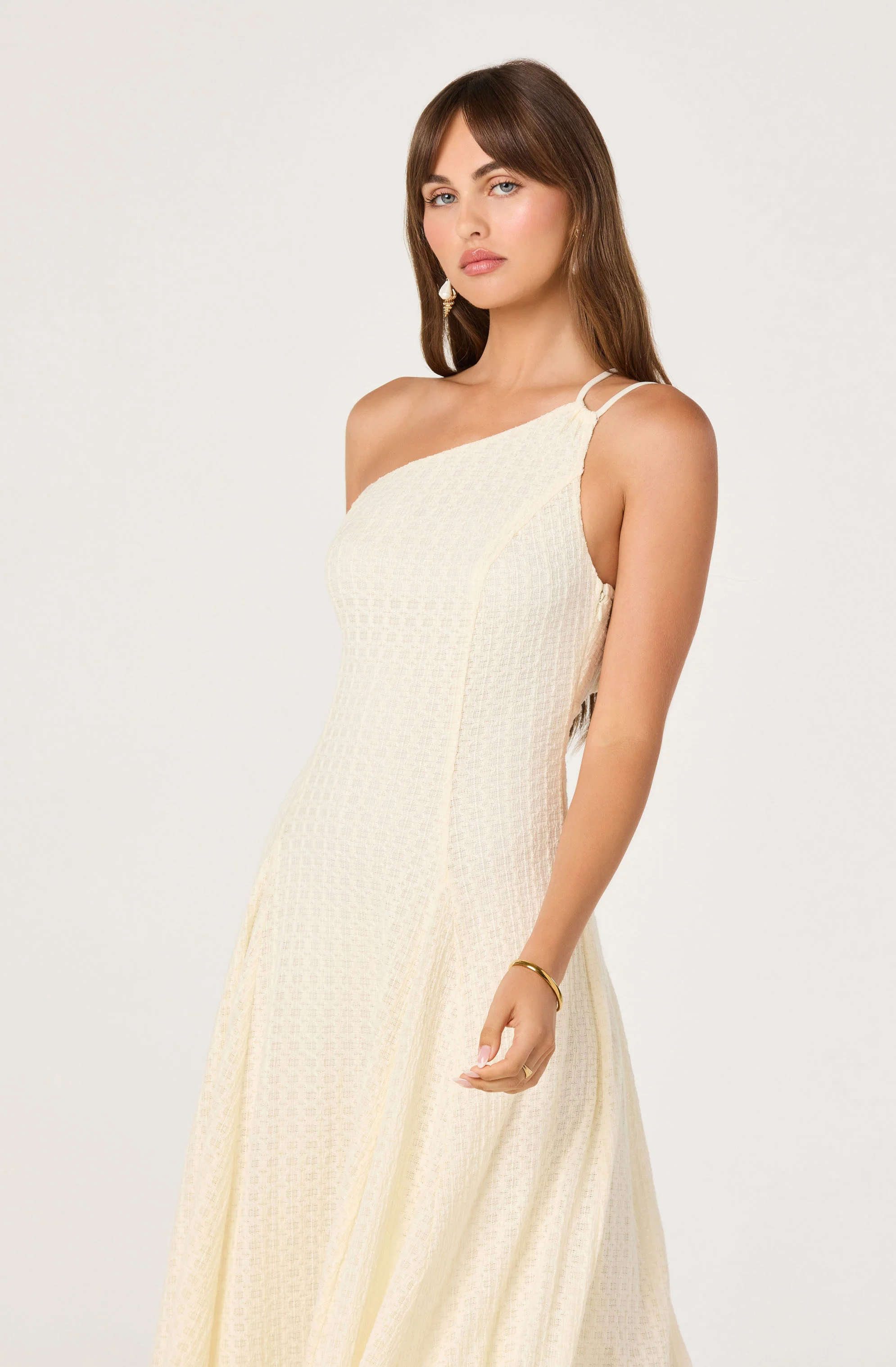 Nola One-Shoulder Knit Midi Dress
