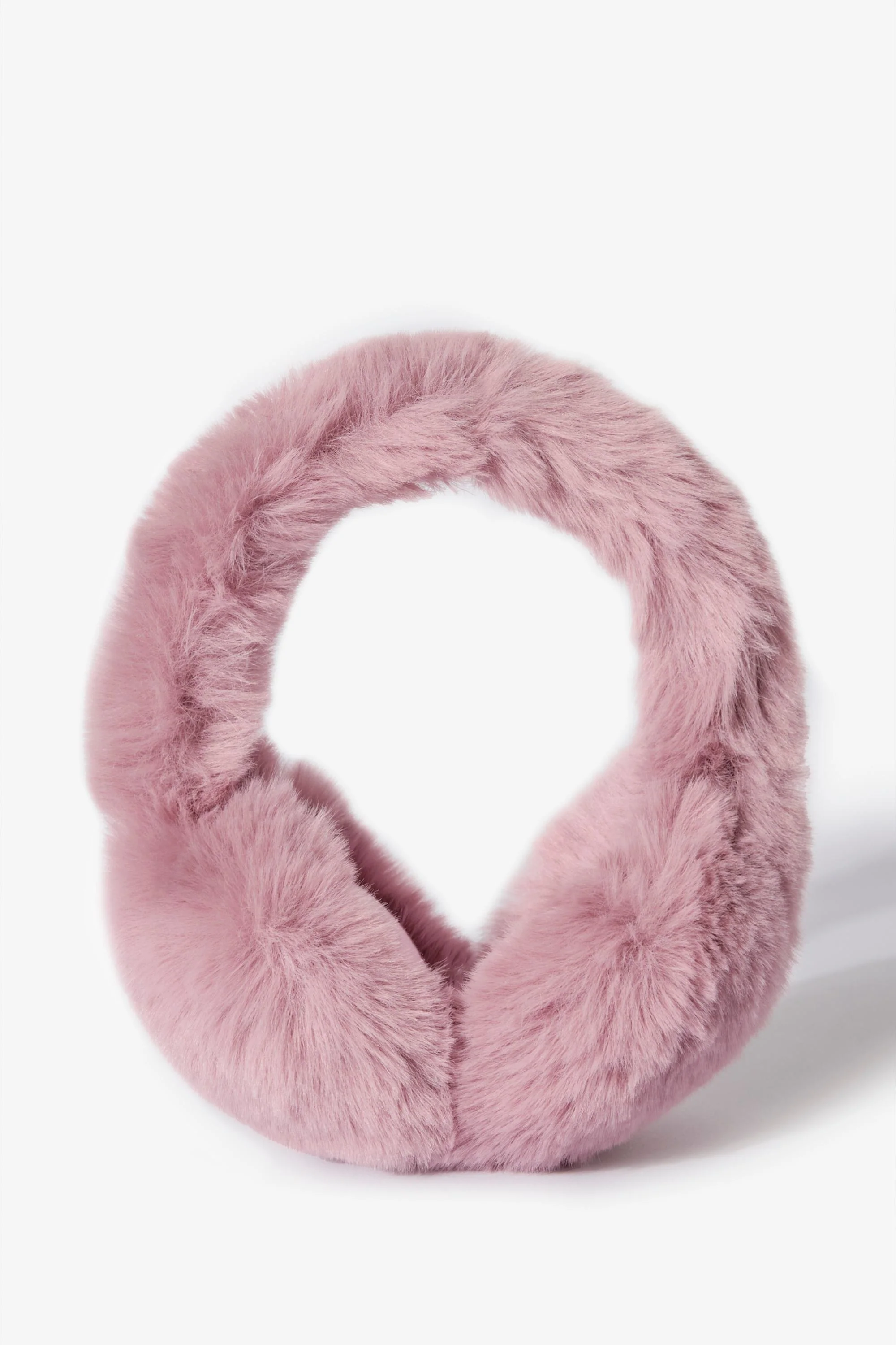 Faux-Fur Earmuffs in Powder Pink