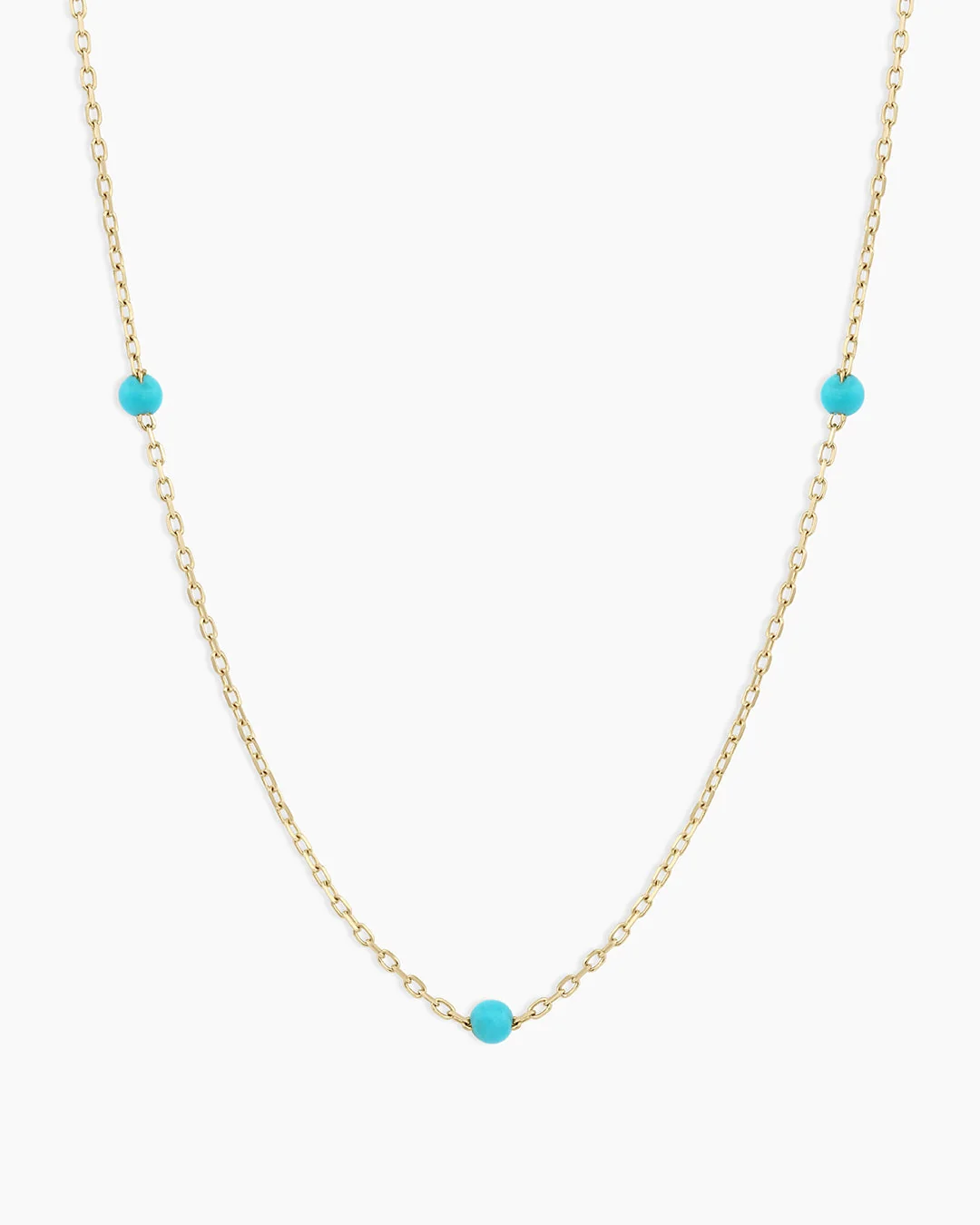 14K Gold Turquoise Newport Necklace