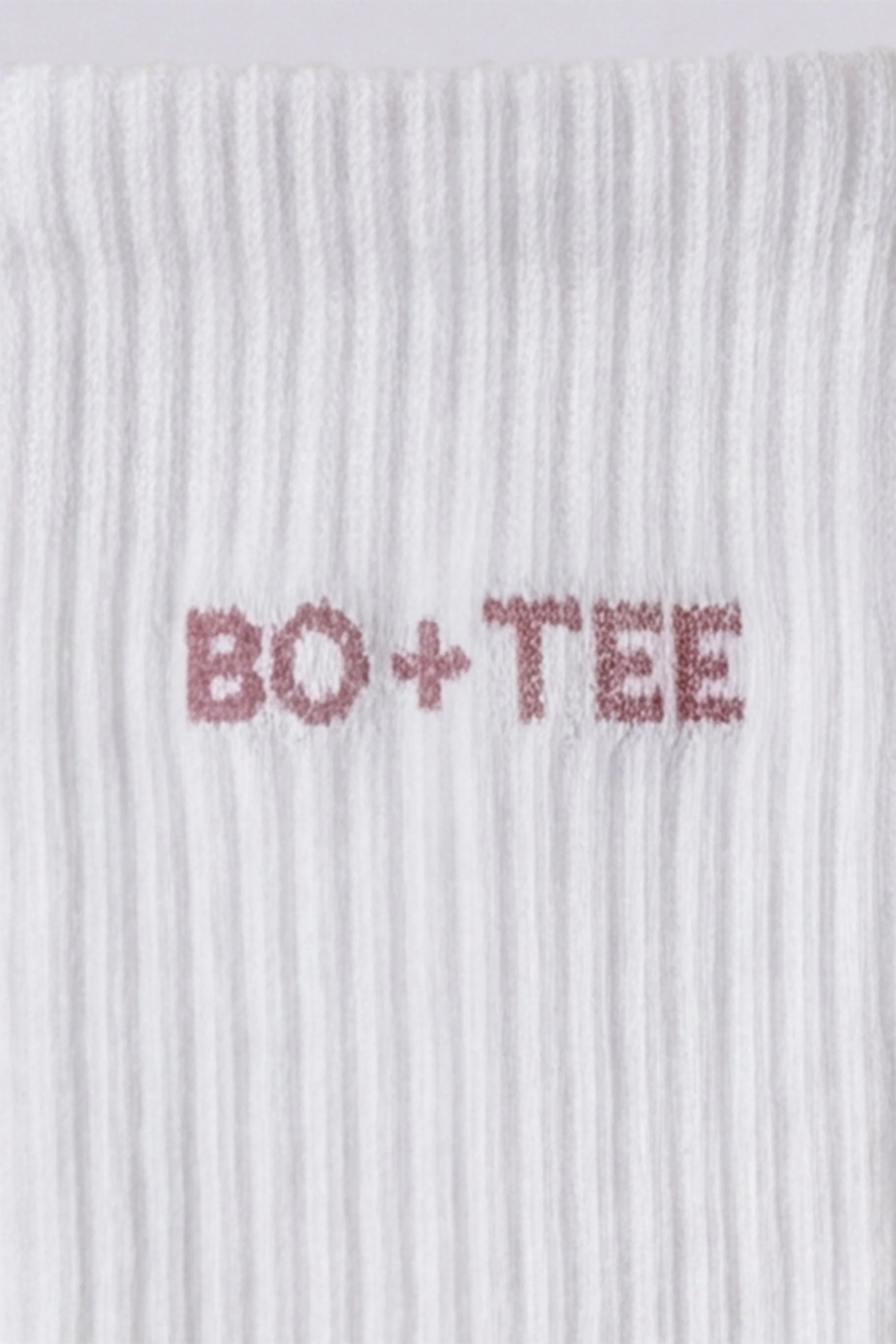 Ribbed Half-Crew 3-Pack Socks in White Pink