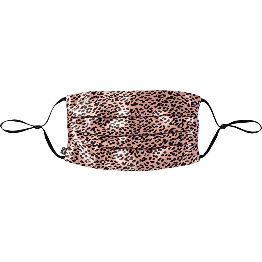 slip Face Coverings Osłona na twarz z czystego jedwabiu Rose Leopard