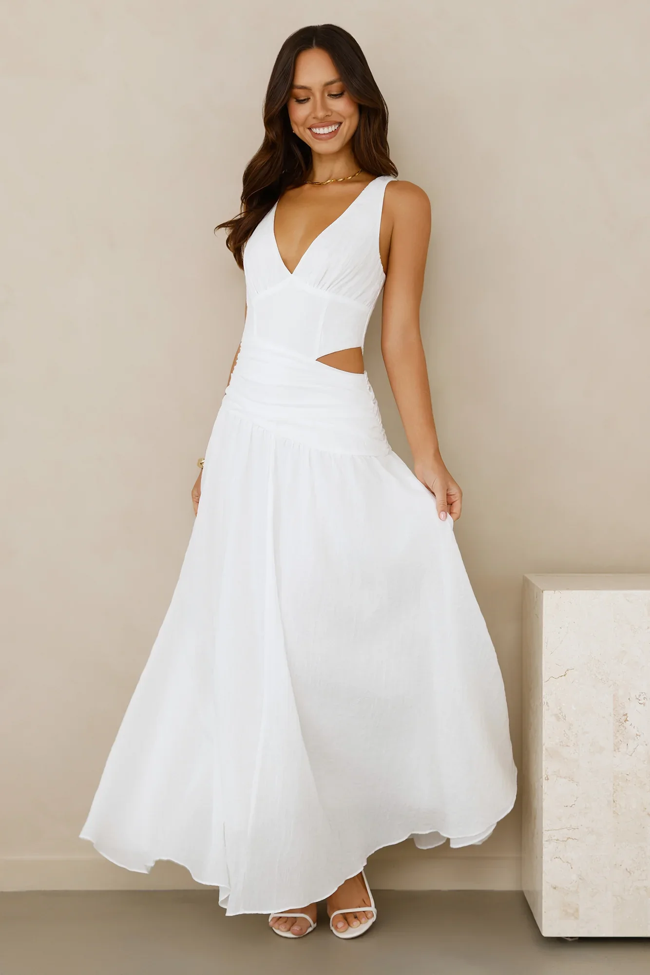 Ballet Babe Maxi Dress White - luluinthesky