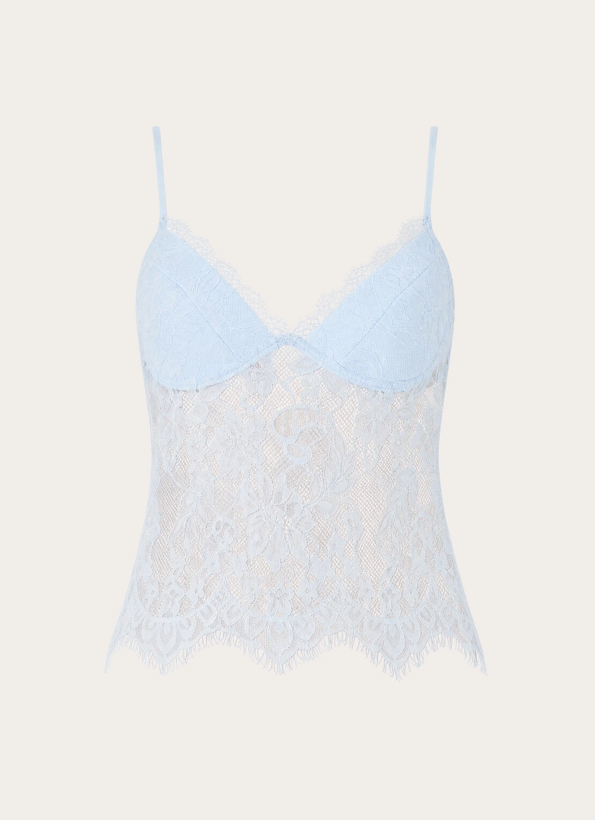 Merisso Lace Bustier Top - Blue - FASHION NOB