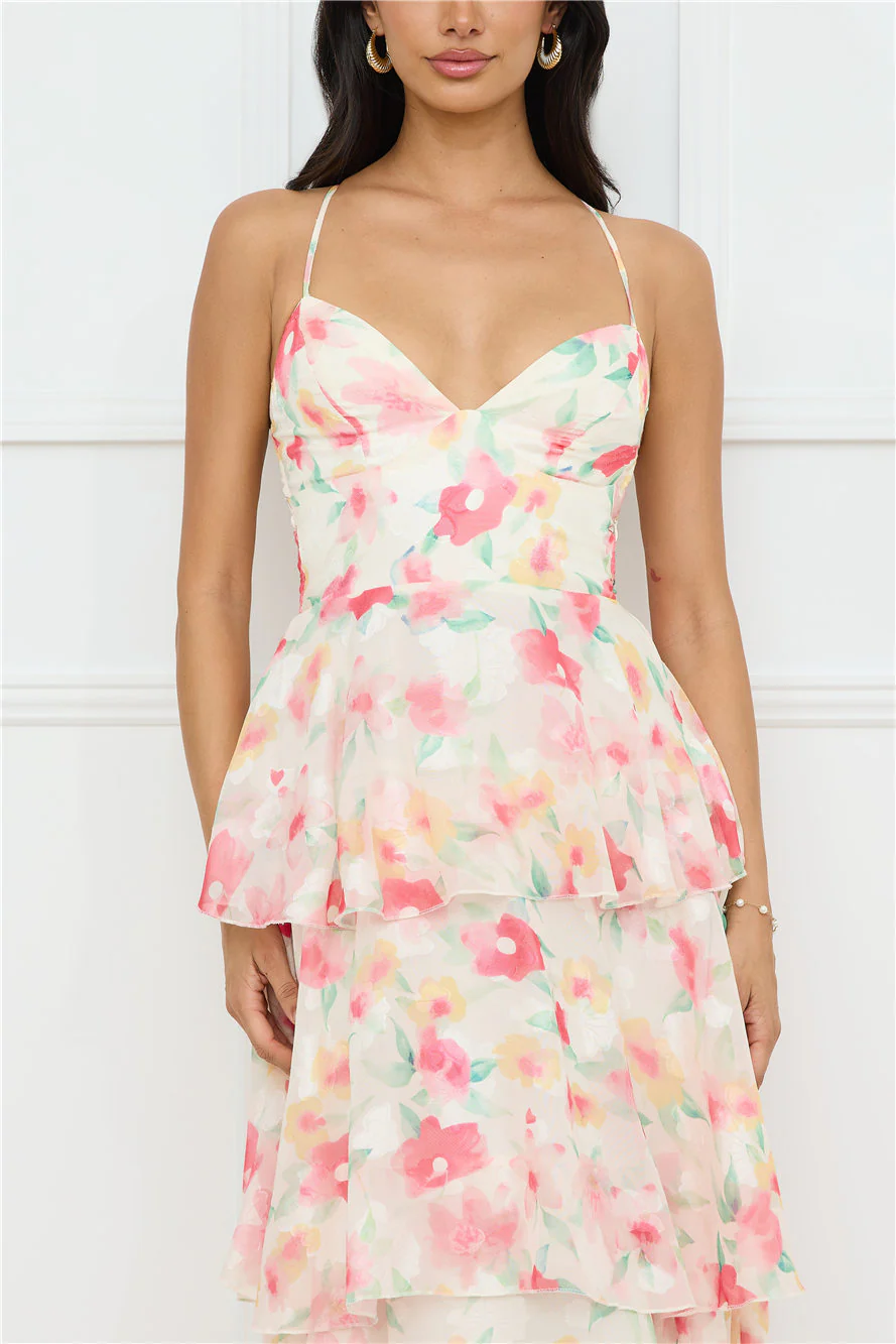 Bright Beauty Maxi Dress Print