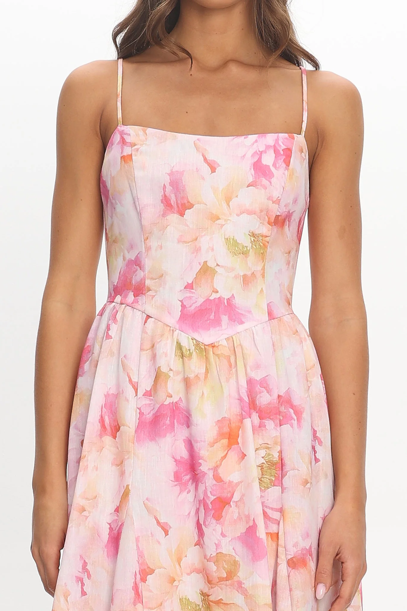 Avelisse Scoop Midi Dress Pink - luluinthesky