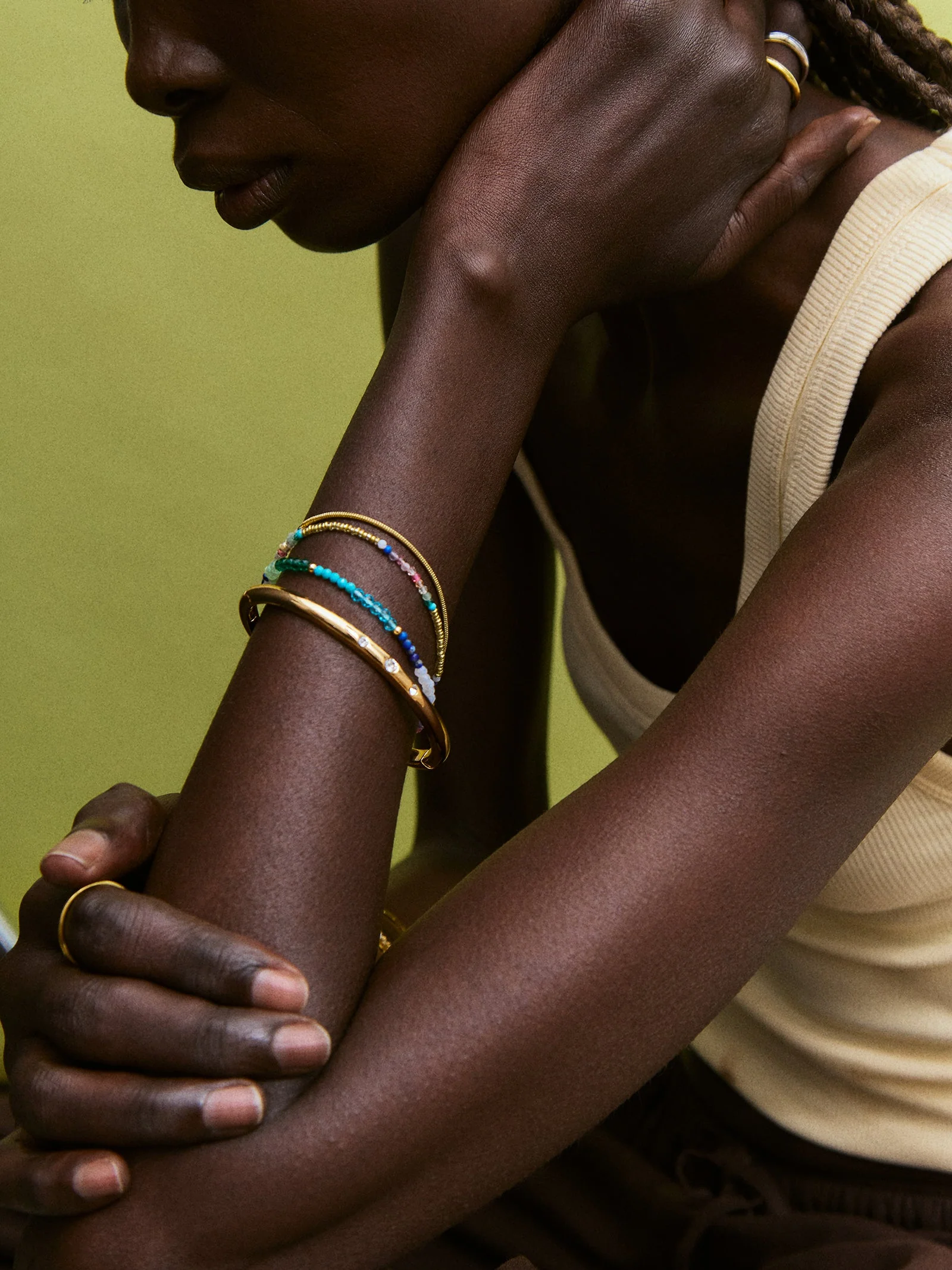 Rowan Semi-Precious Layered Bracelet - Capri