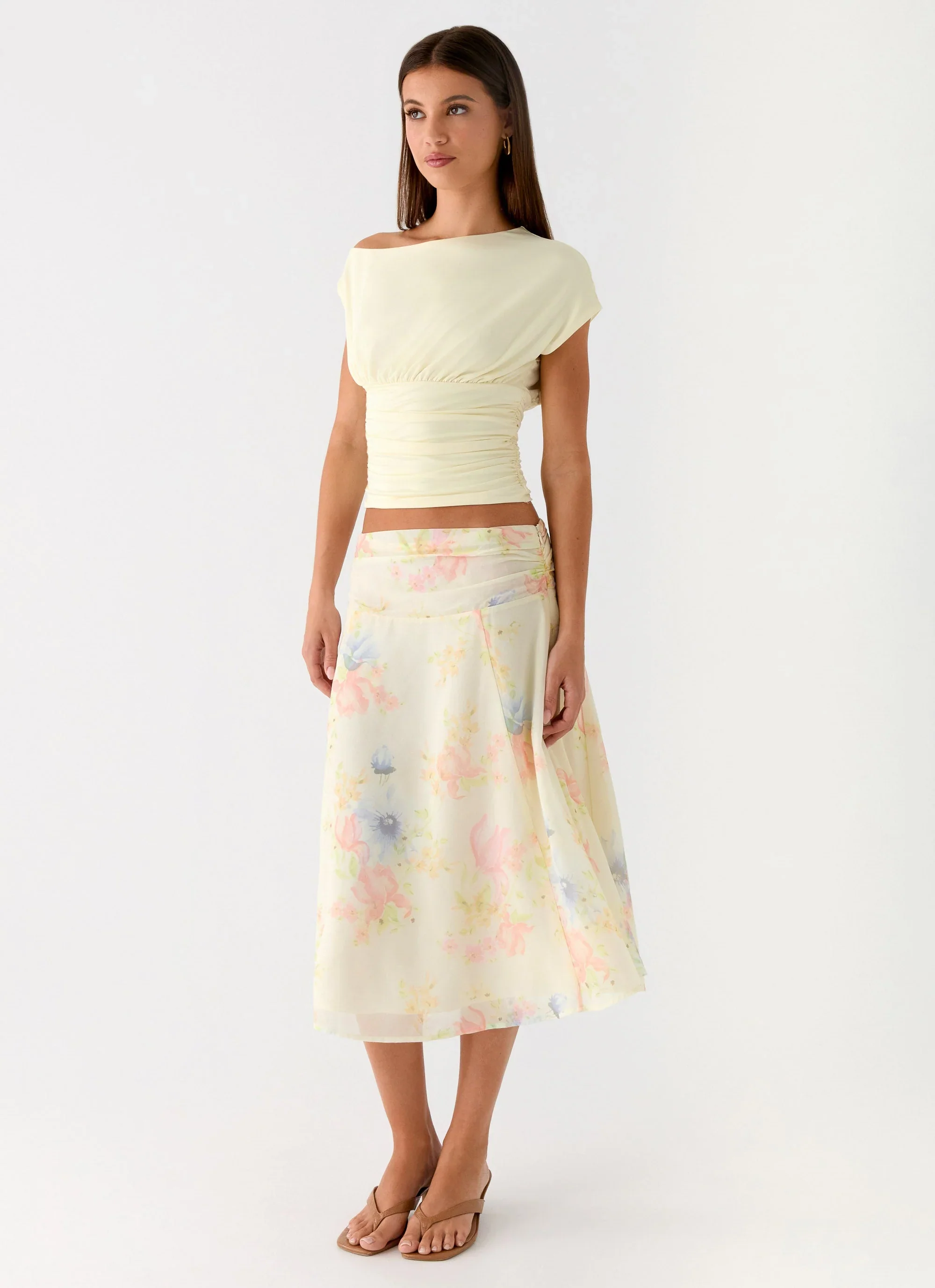 Valley Midi Skirt Spring Meadow - luluinthesky
