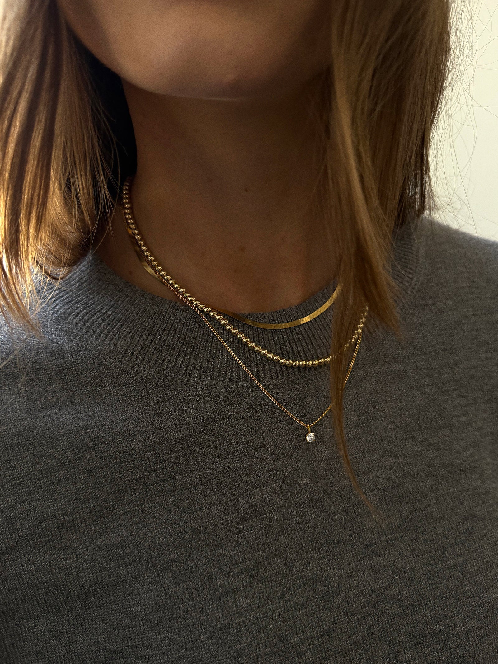 Waterproof 14K Gold Pisa Necklace - Gold