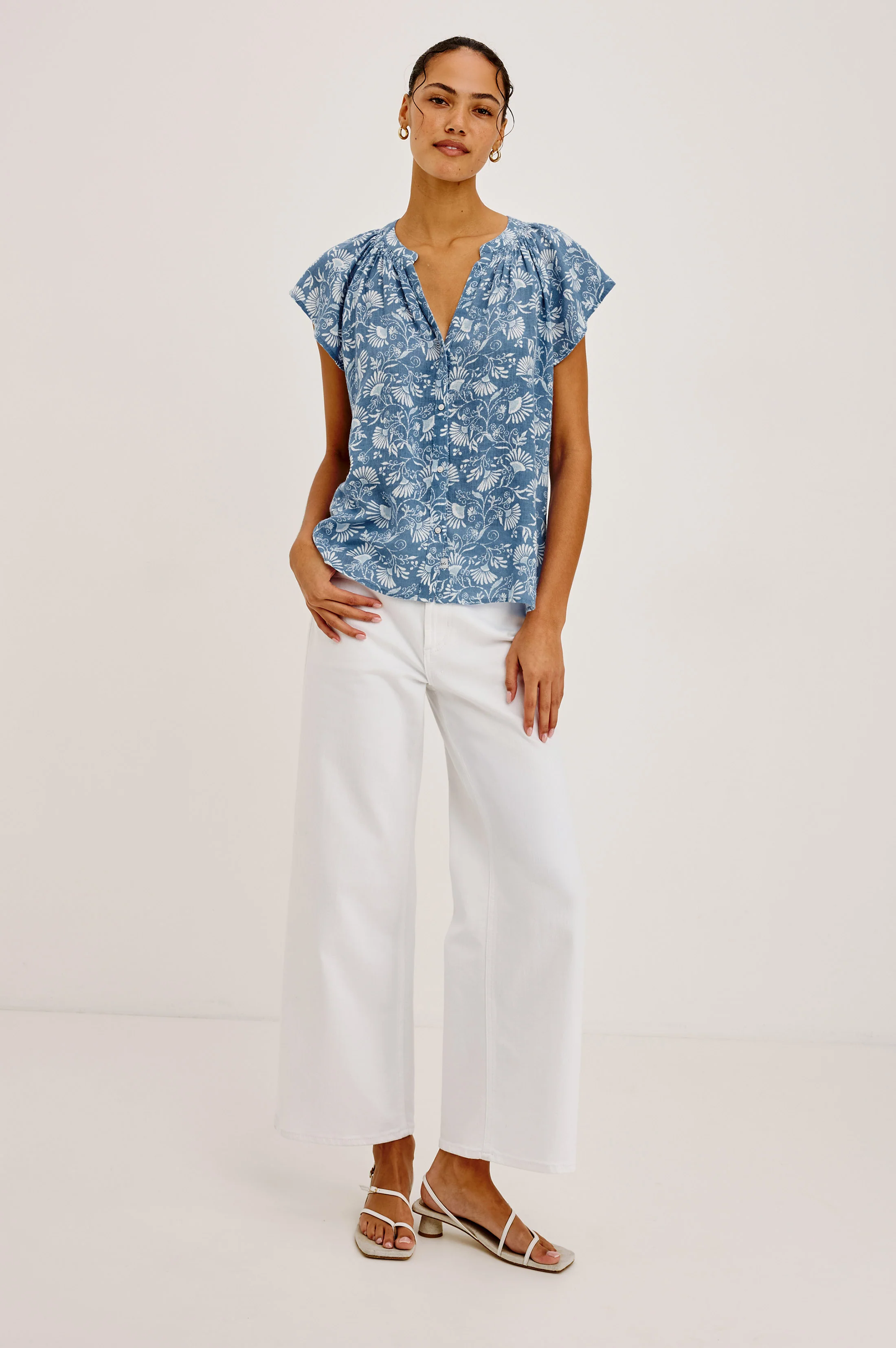 Alena Shirt - Blue Cassia