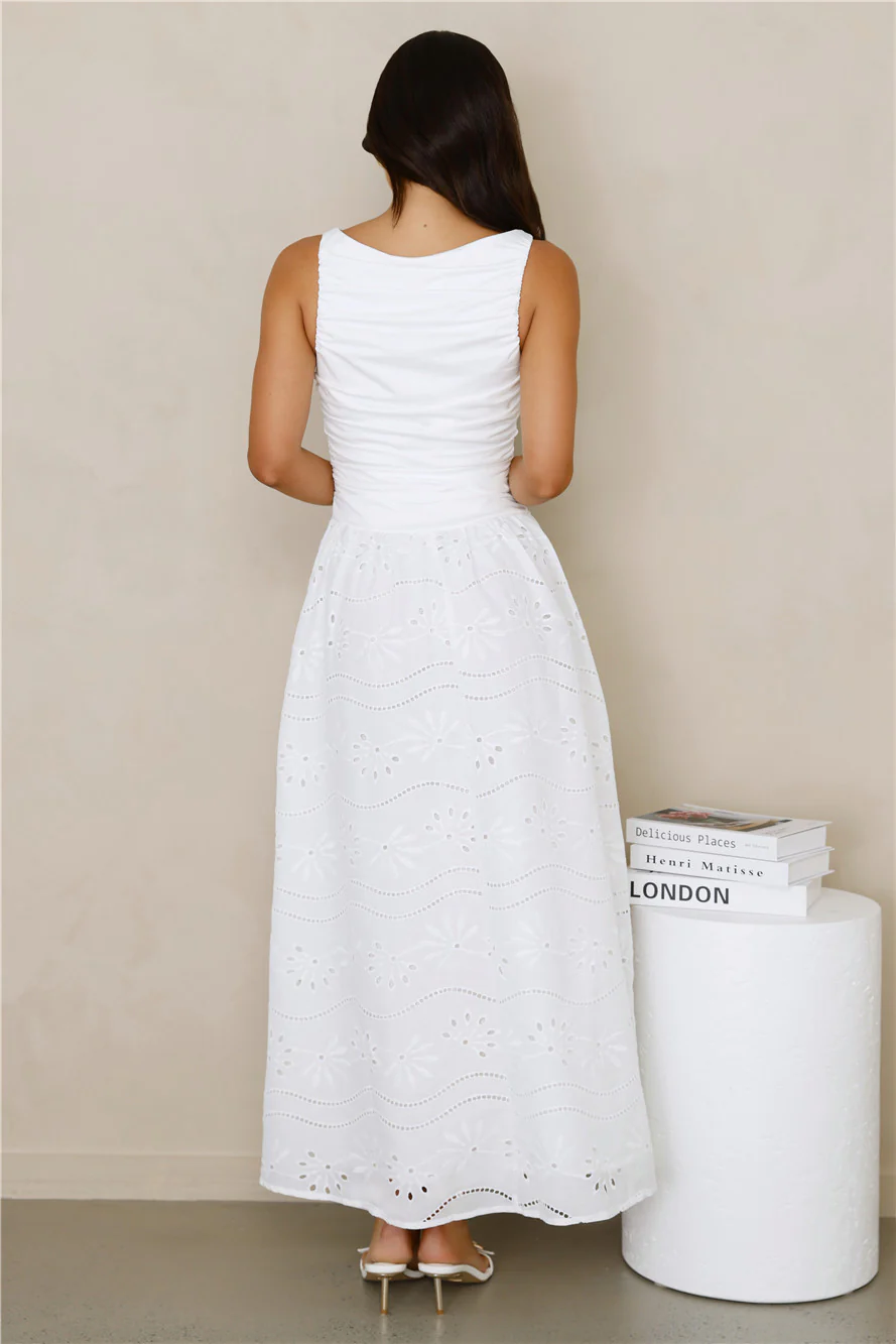 Soft Daydreams Maxi Dress White - luluinthesky