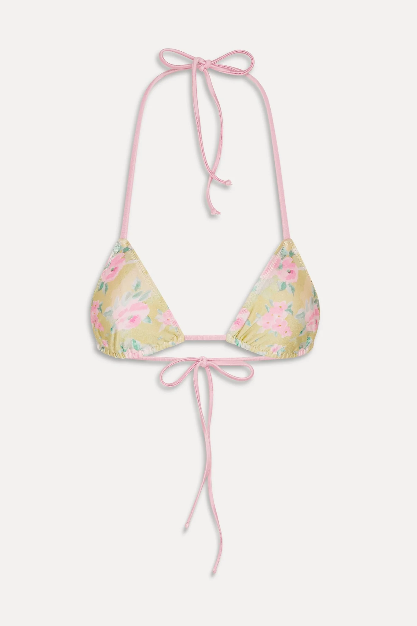Nick Triangle Halter Bikini Top - Nymphaea
