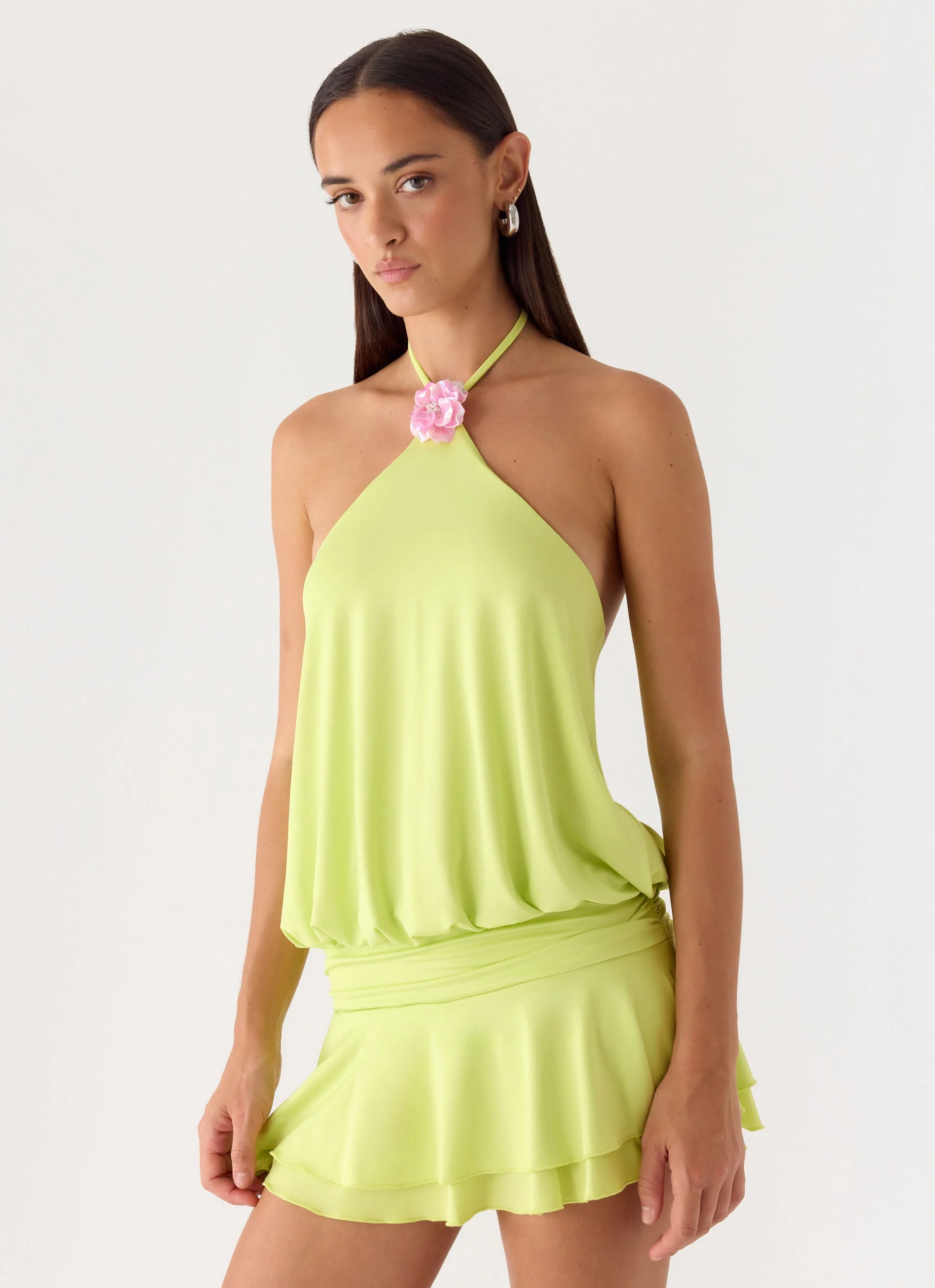 Make It Right Mini Dress - Lime - luluinthesky