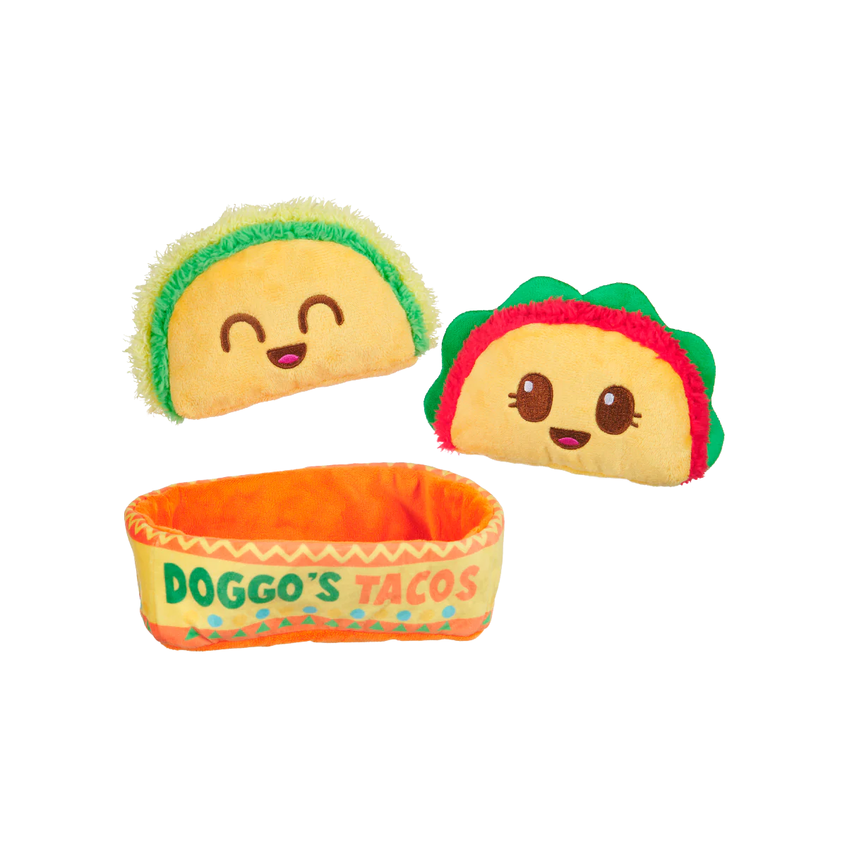 Doggo'S Tacos Plush Multi-Part Dog Toy