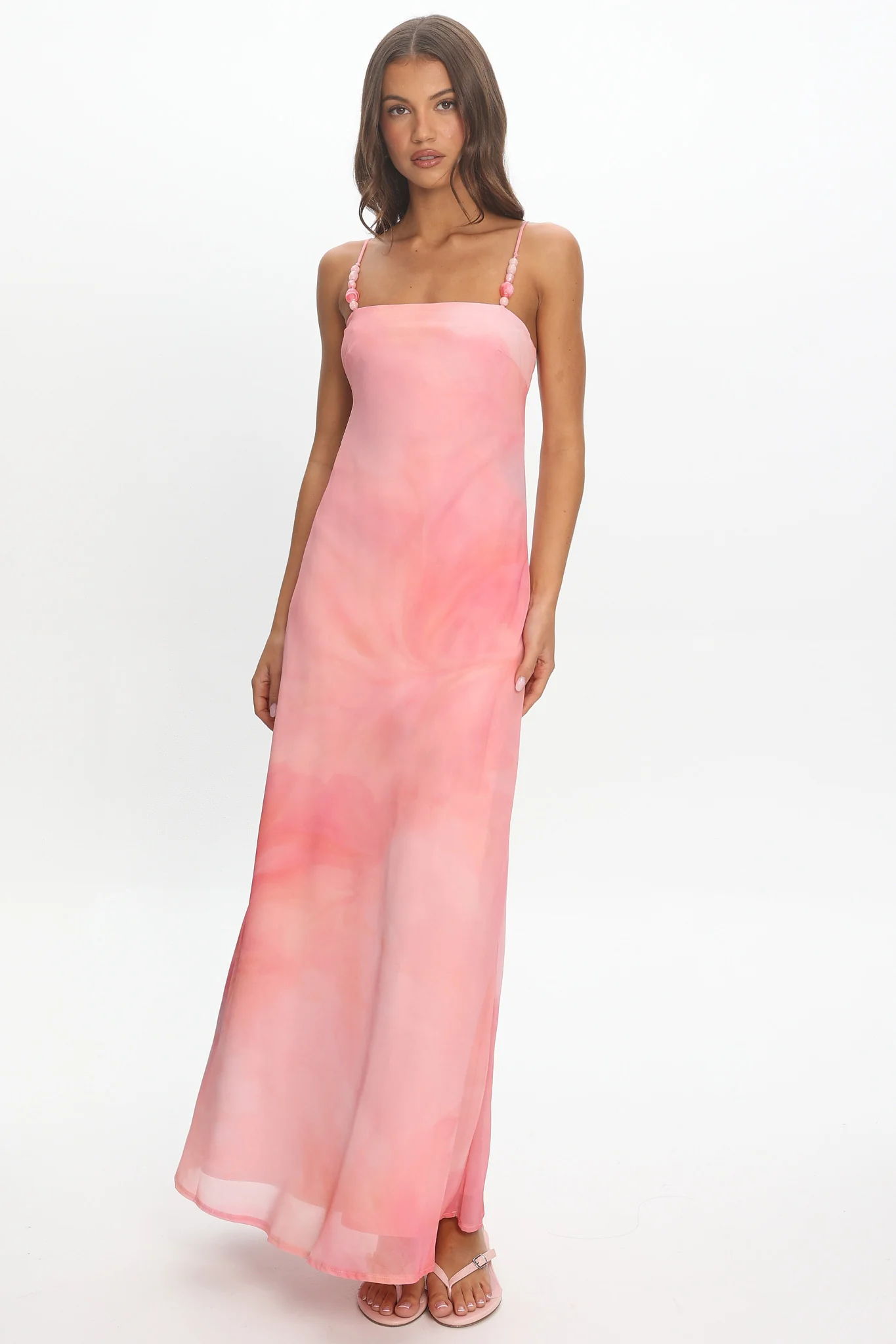 Miyu Bias Cut Maxi Dress Pink - luluinthesky
