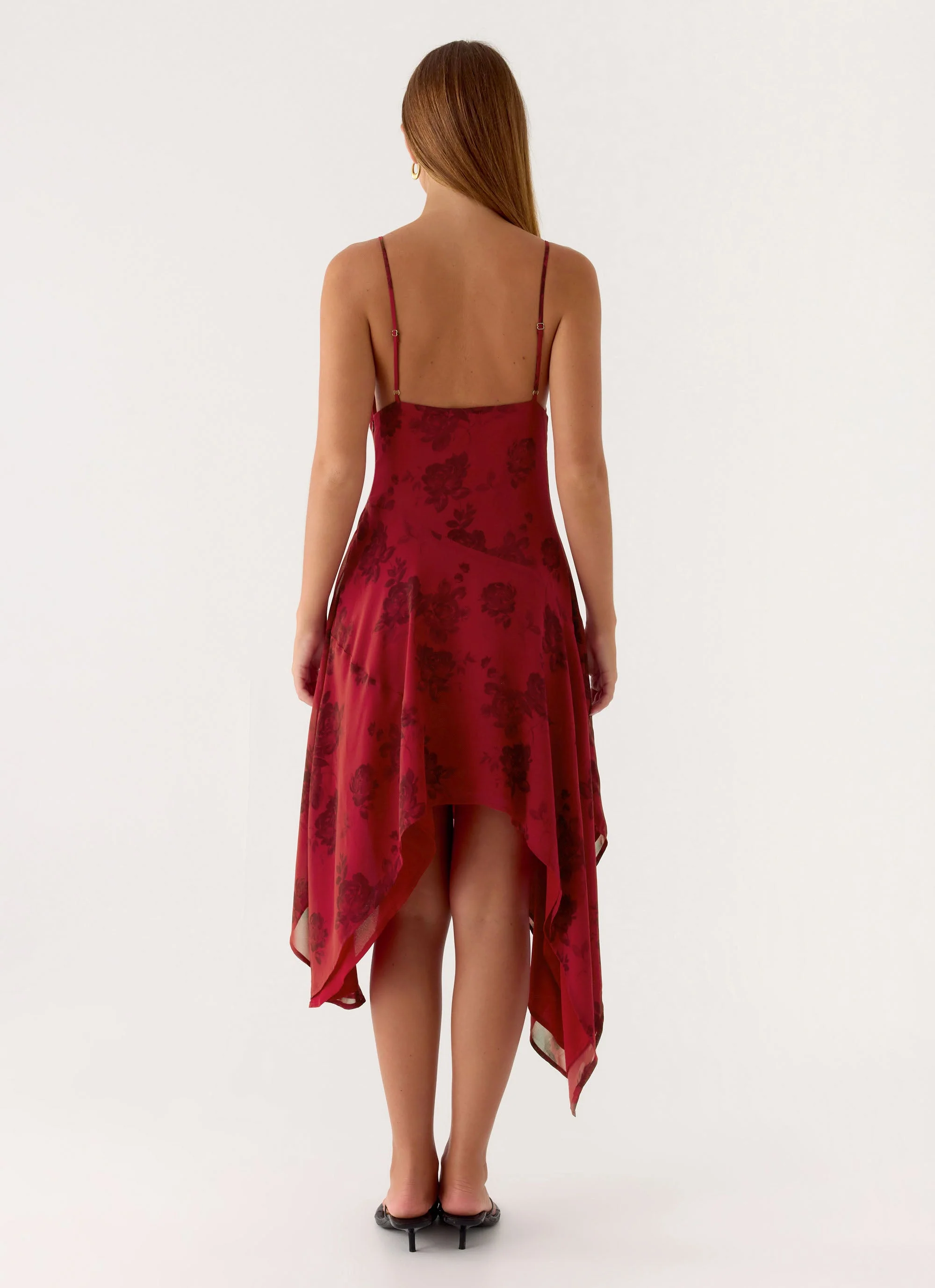 Jasiel Midi Dress - Cherry Rose - luluinthesky