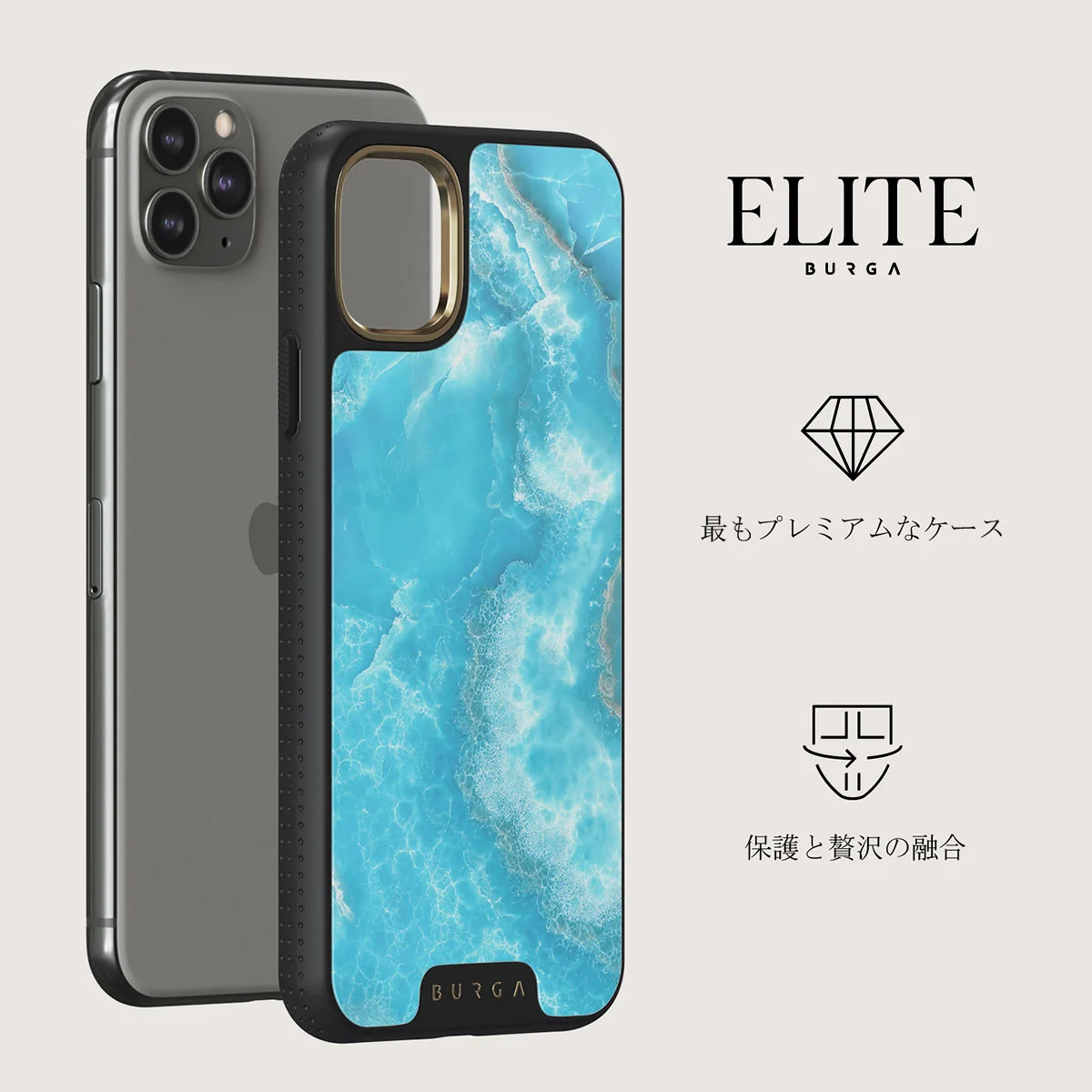 Ocean Waves - Blue iPhone 11 Pro Max ケース
