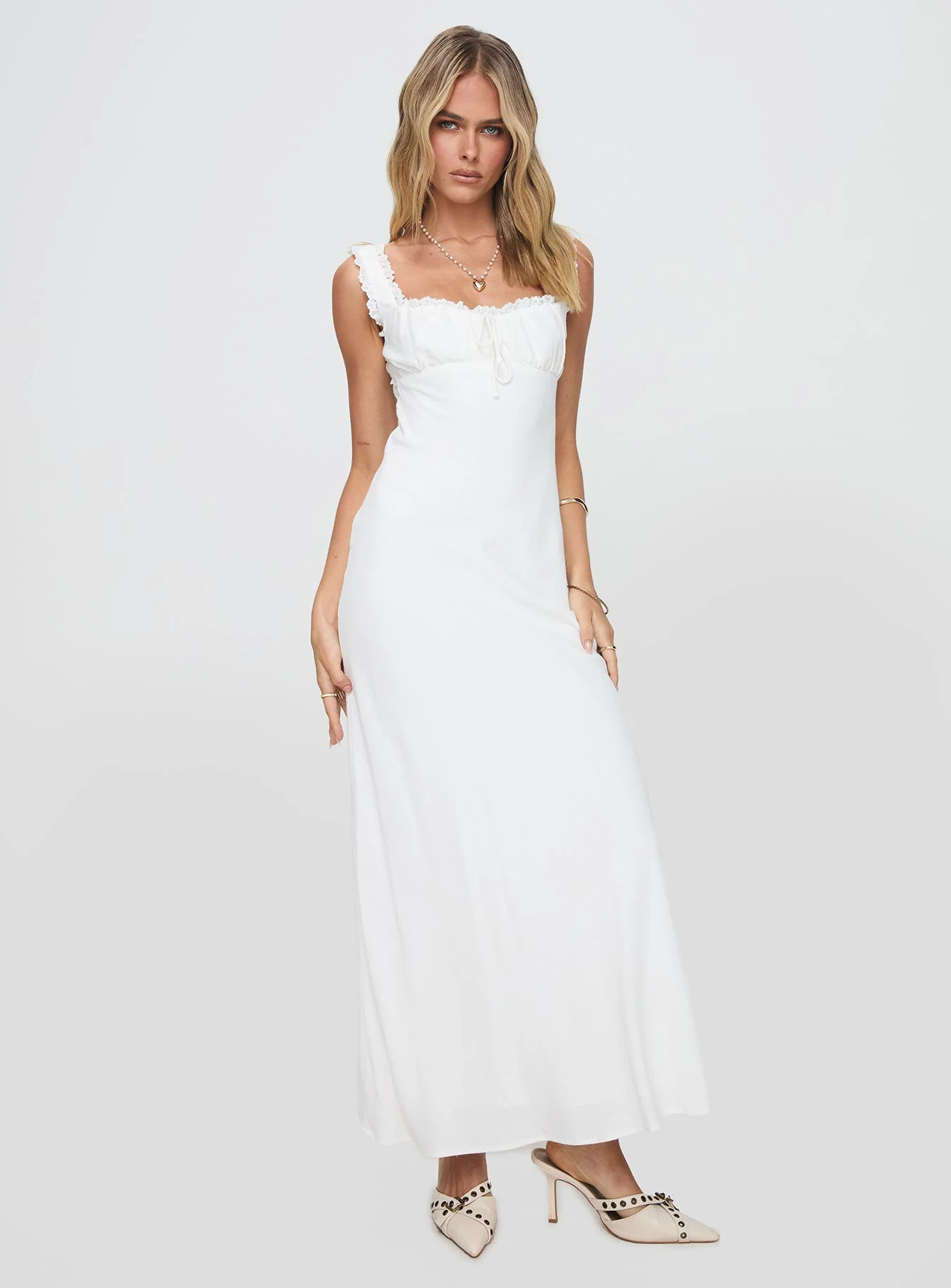 Lillette Maxi Dress White - luluinthesky