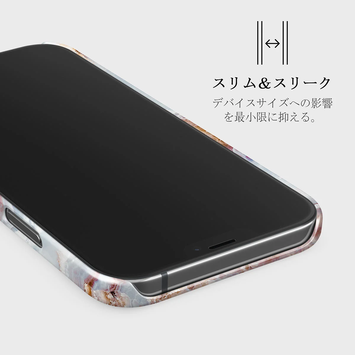 Frozen Leaves - Cute Marble iPhone 12 Mini ケース
