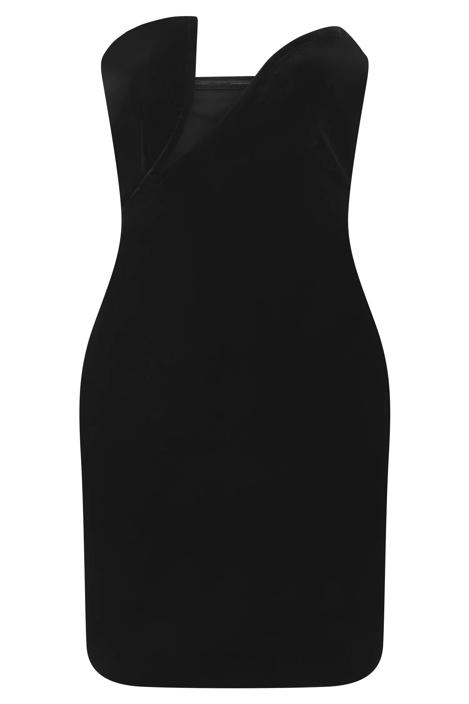Paulina Velvet Strapless Mini Dress - Black