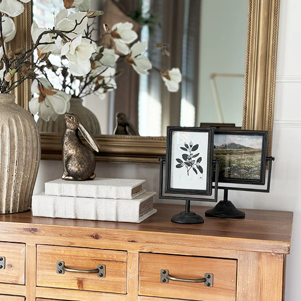 Swivel Metal Picture Frames, Set of Two