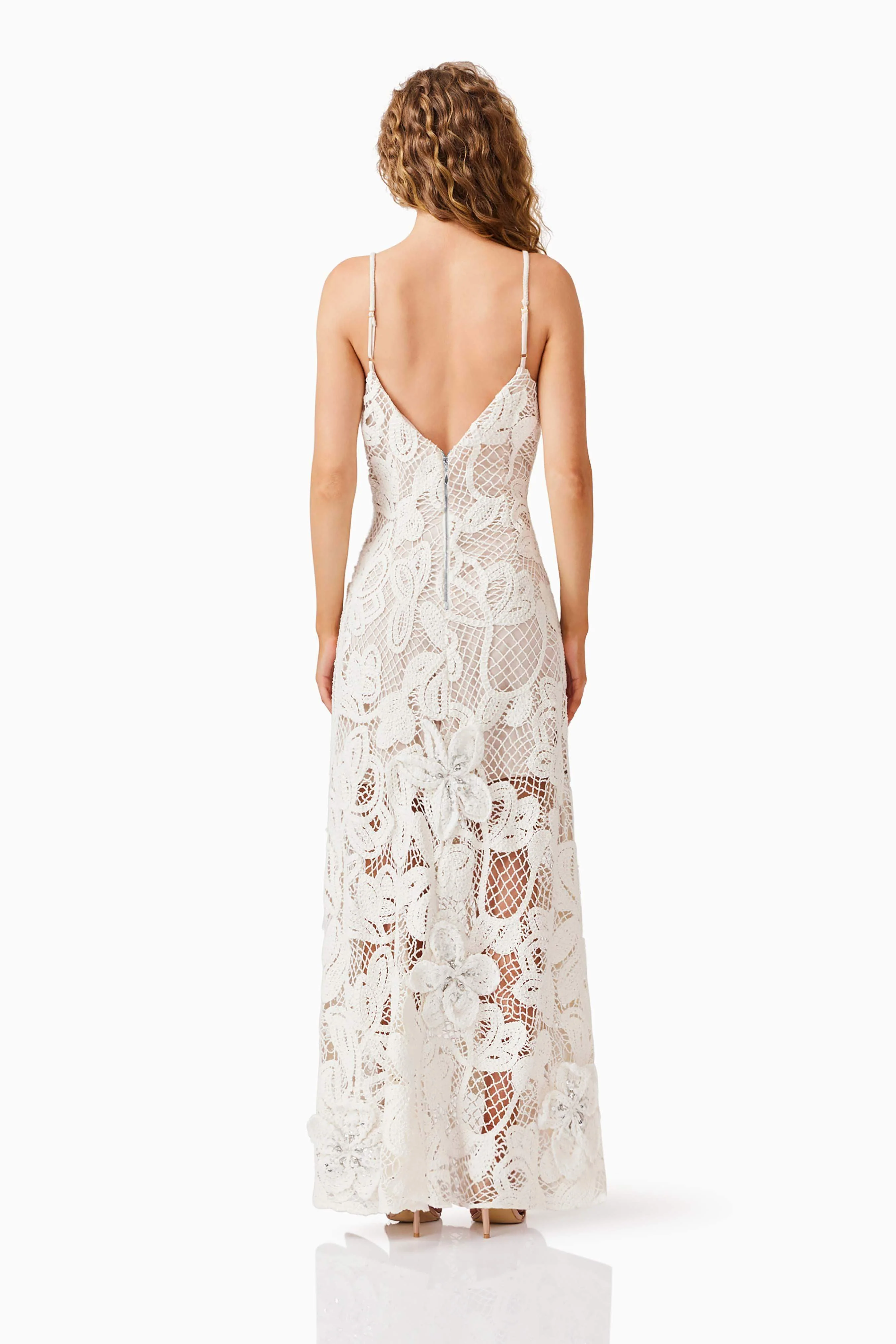 Kyra Crochet Gown in White