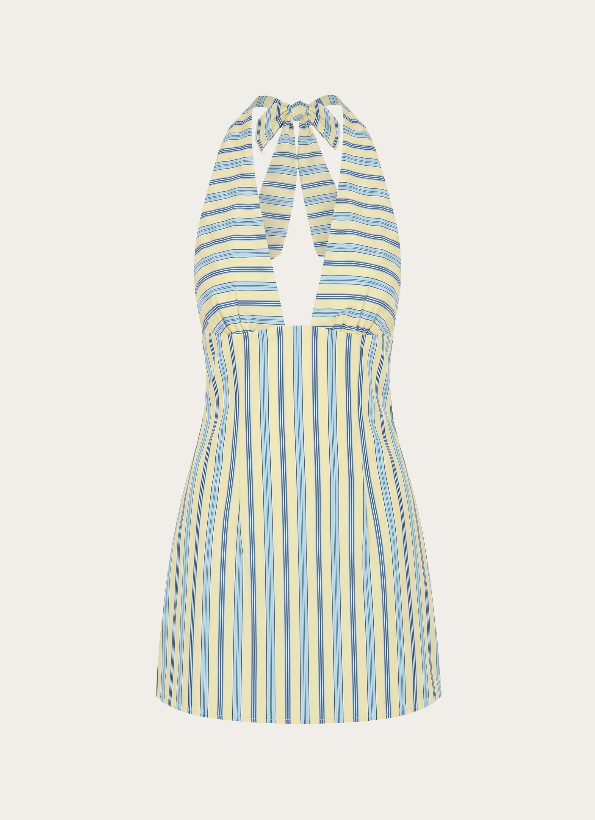 Feyric Mini Dress - Mint Banana Stripe