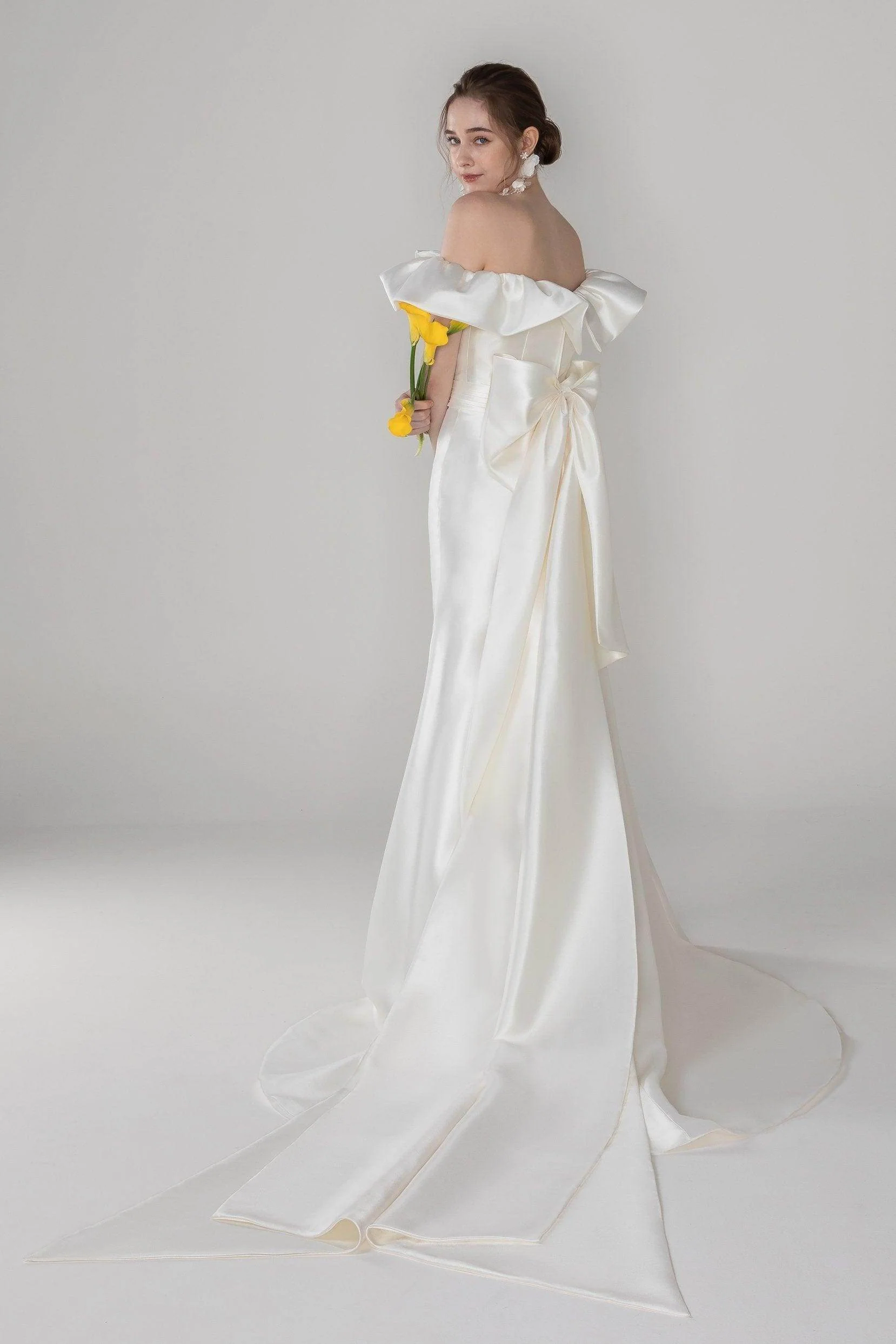 Trumpet-Mermaid Court Train Mikado Wedding Dress CW2522