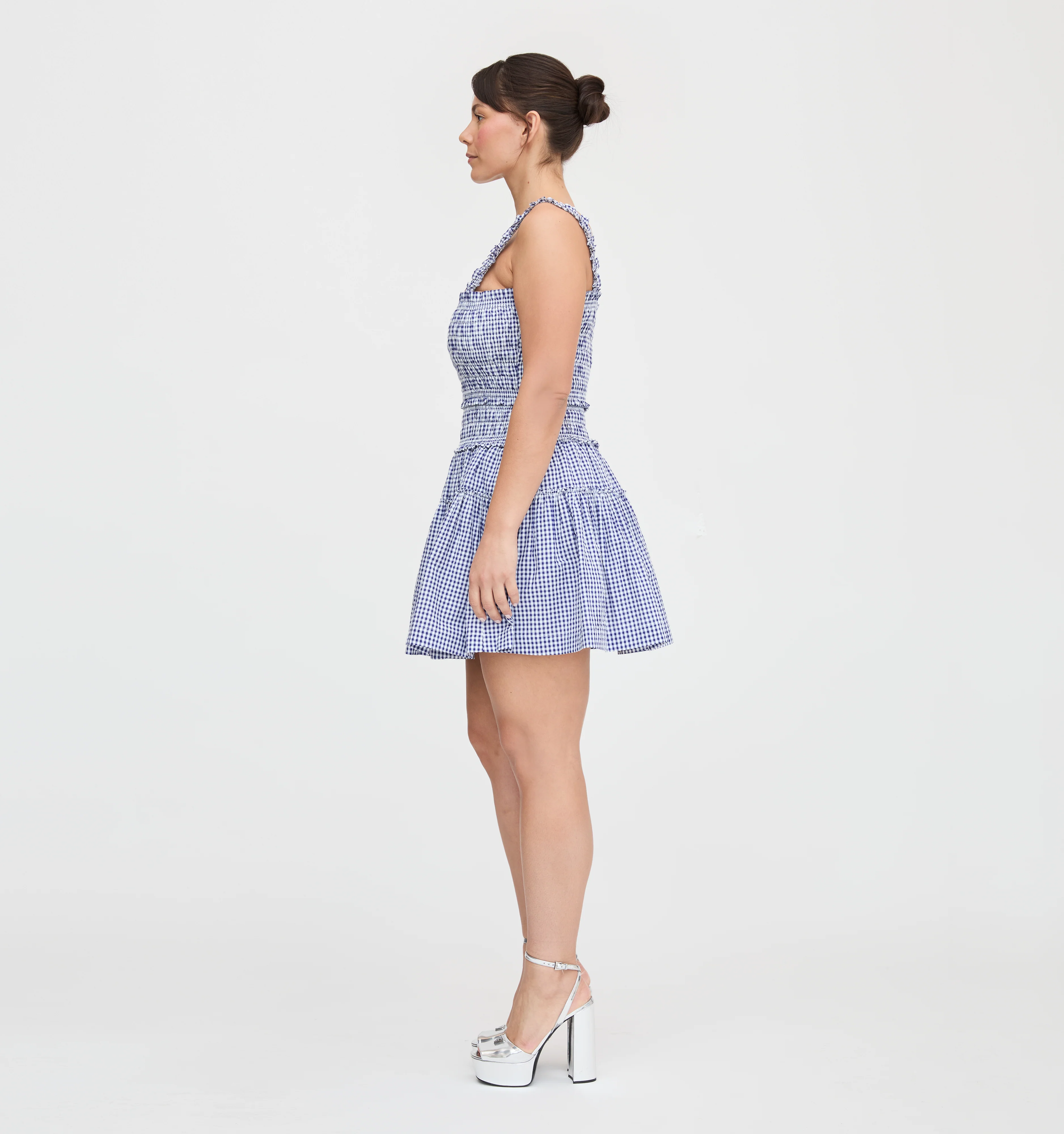 The Azalea Mini Nap Dress - Navy Gingham