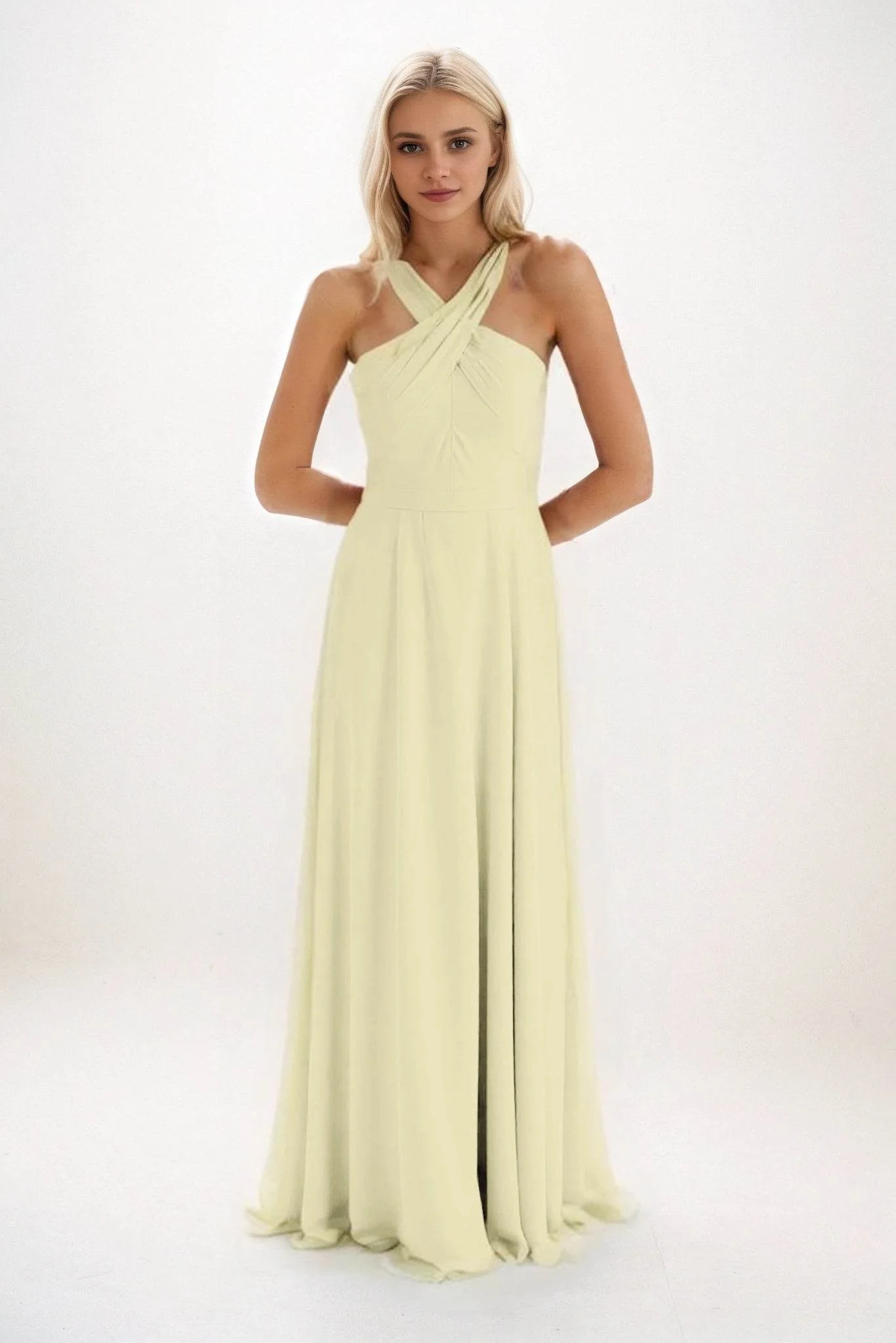 A-Line Maxi Chiffon Bridesmaid Dress CB0824