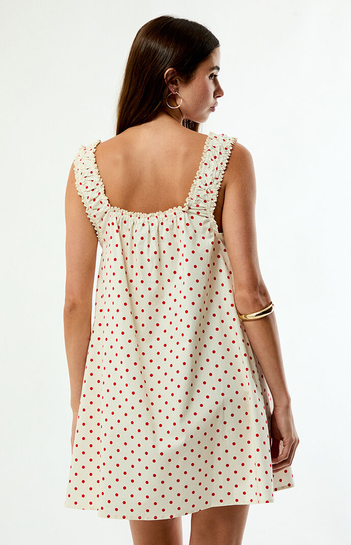 WEWOREWHAT Polka Dot Babydoll Dress