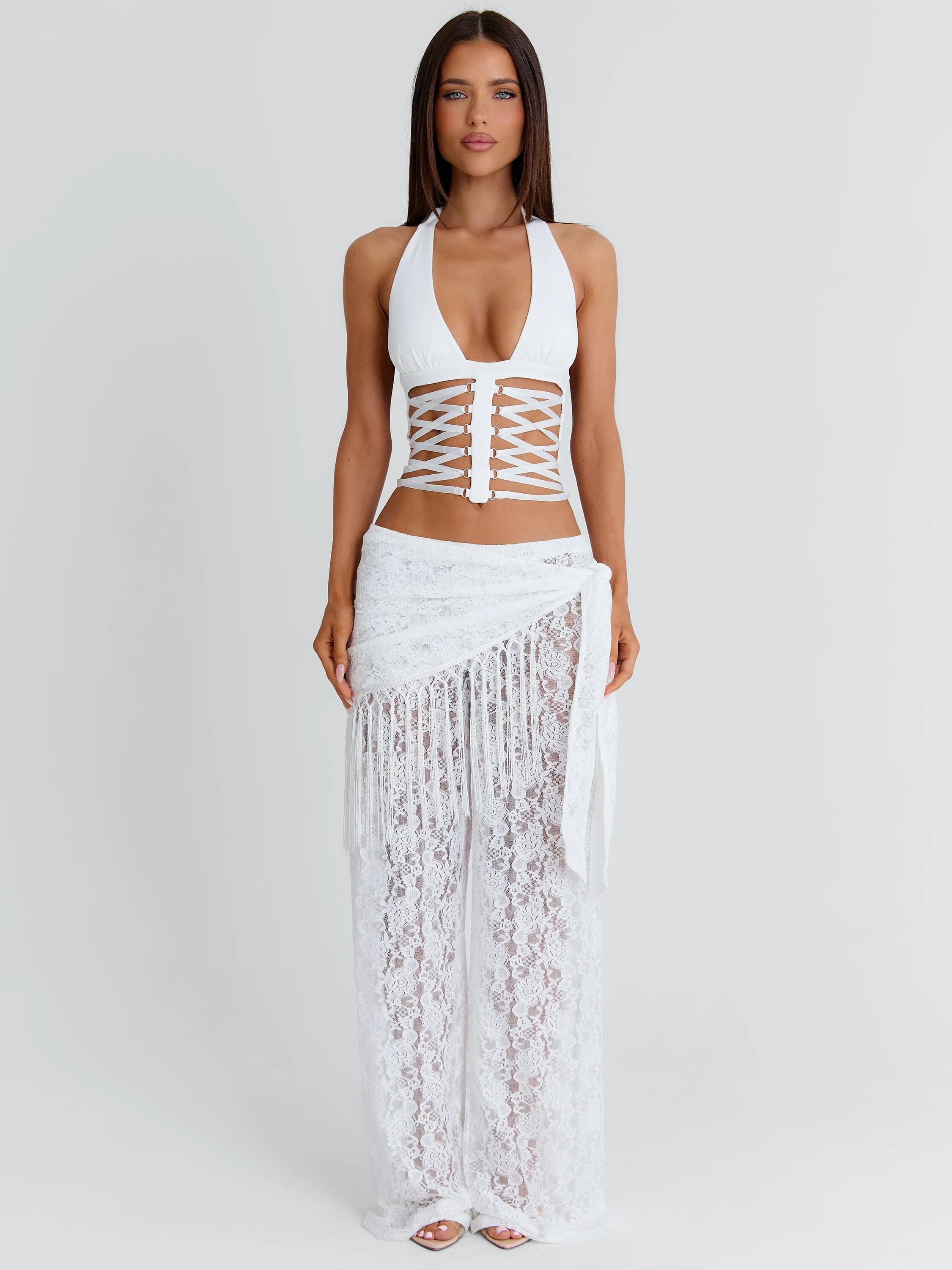 Riane Pant Two Piece White
