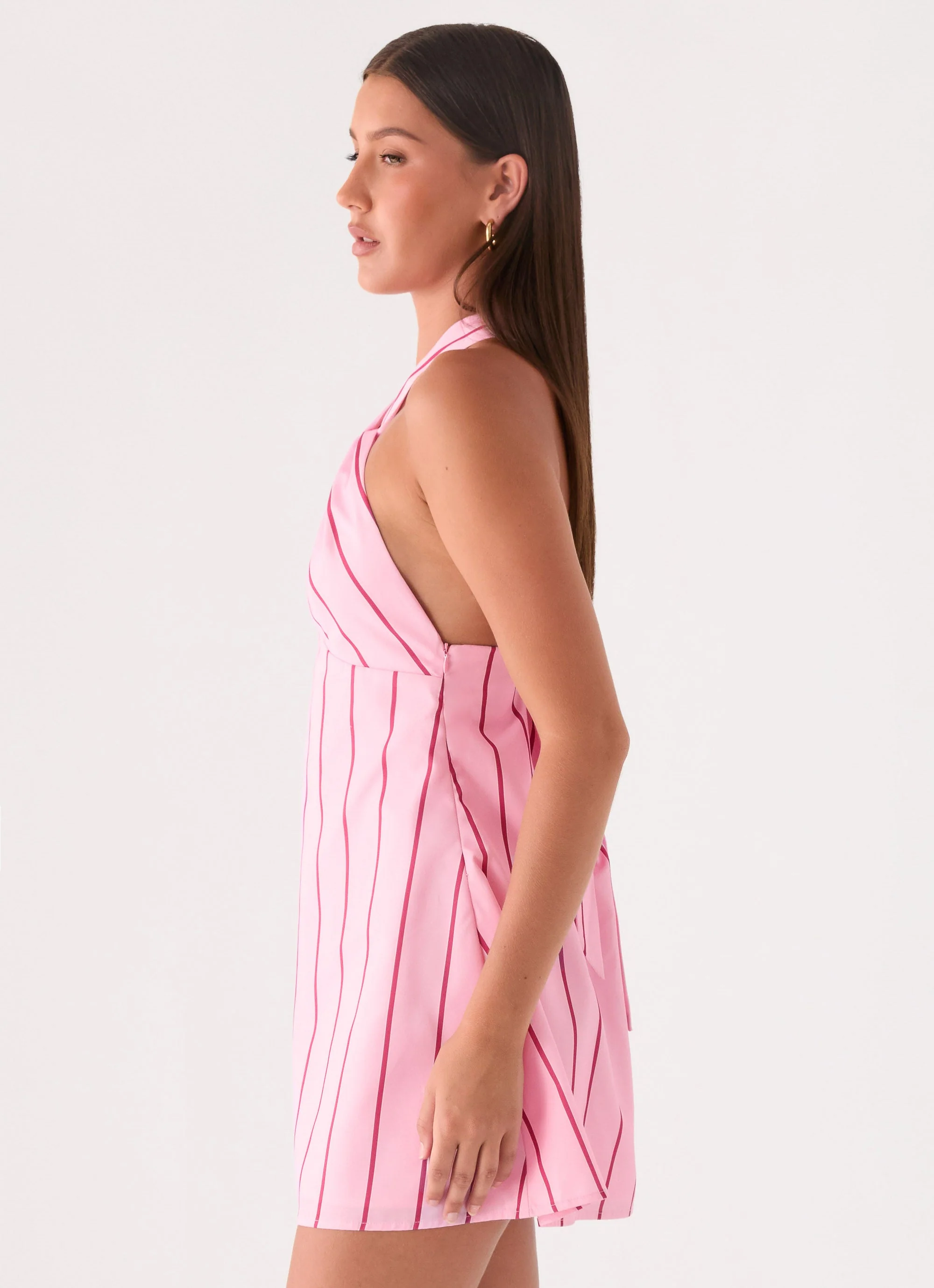 Malric Mini Dress - Strawberry Stripe - luluinthesky