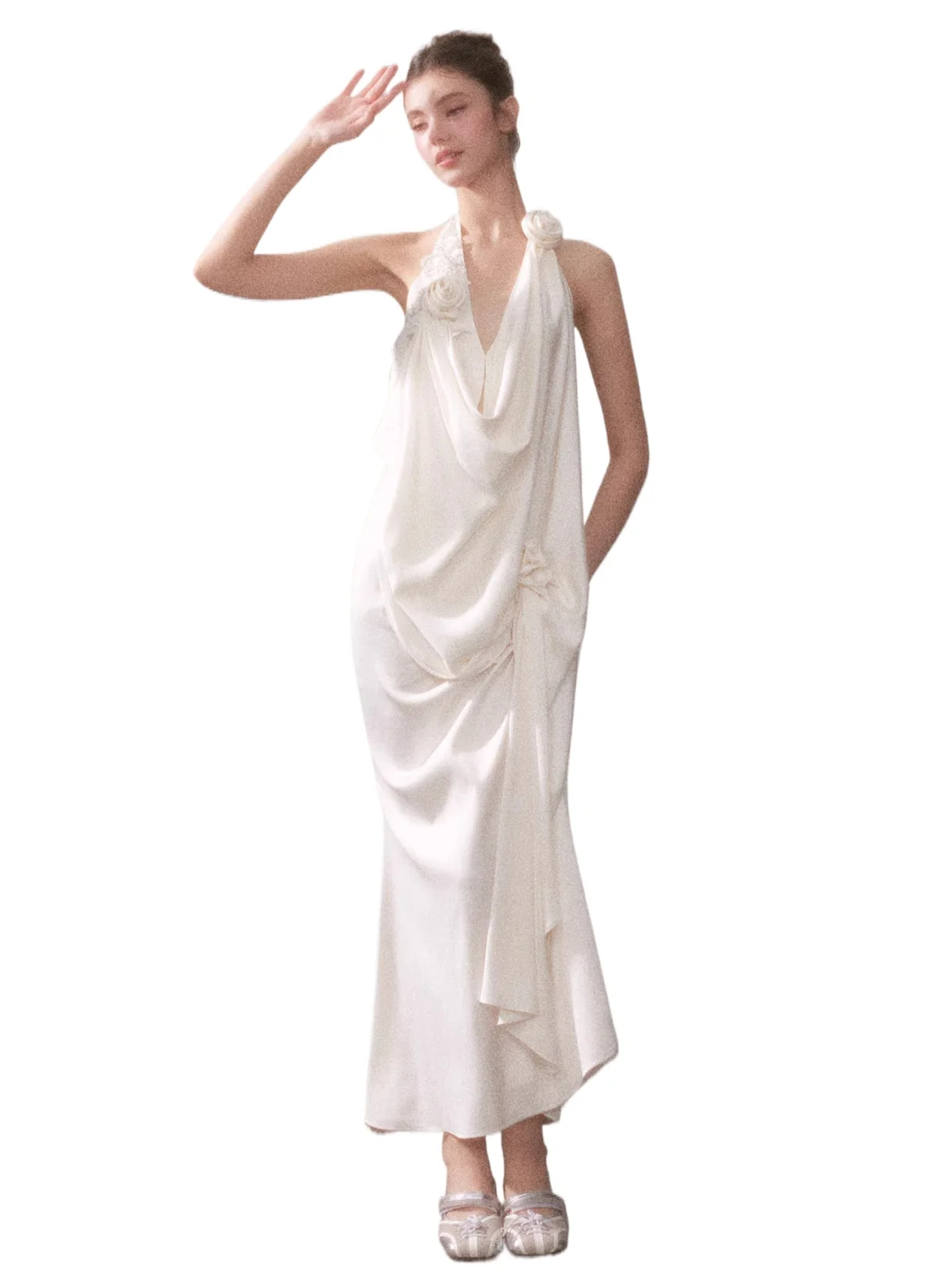 Tyndall Muse Satin Glow Maxi Dress