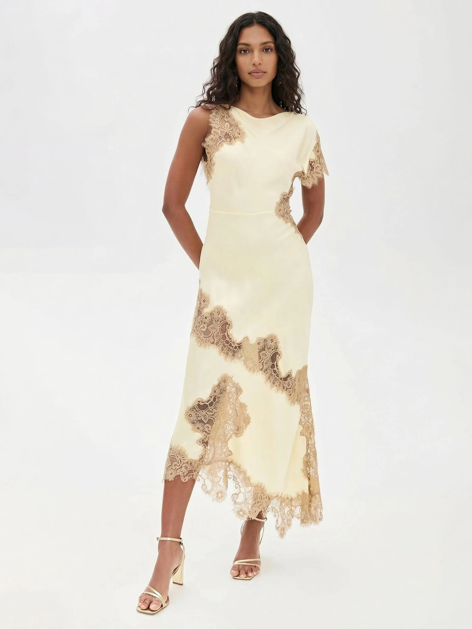 Lace Whisper Midi Dress