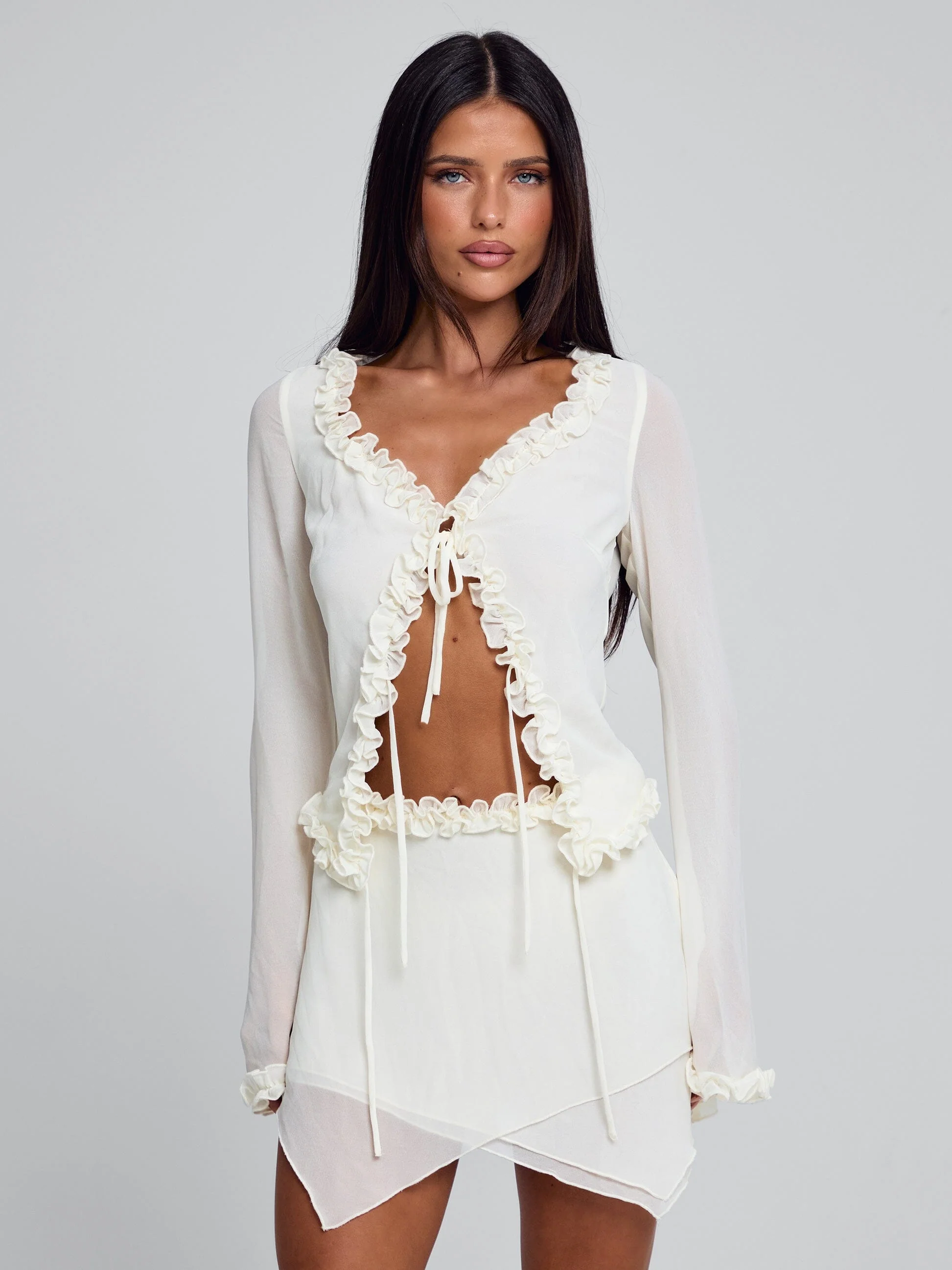 Mae Mini Skirt Ivory