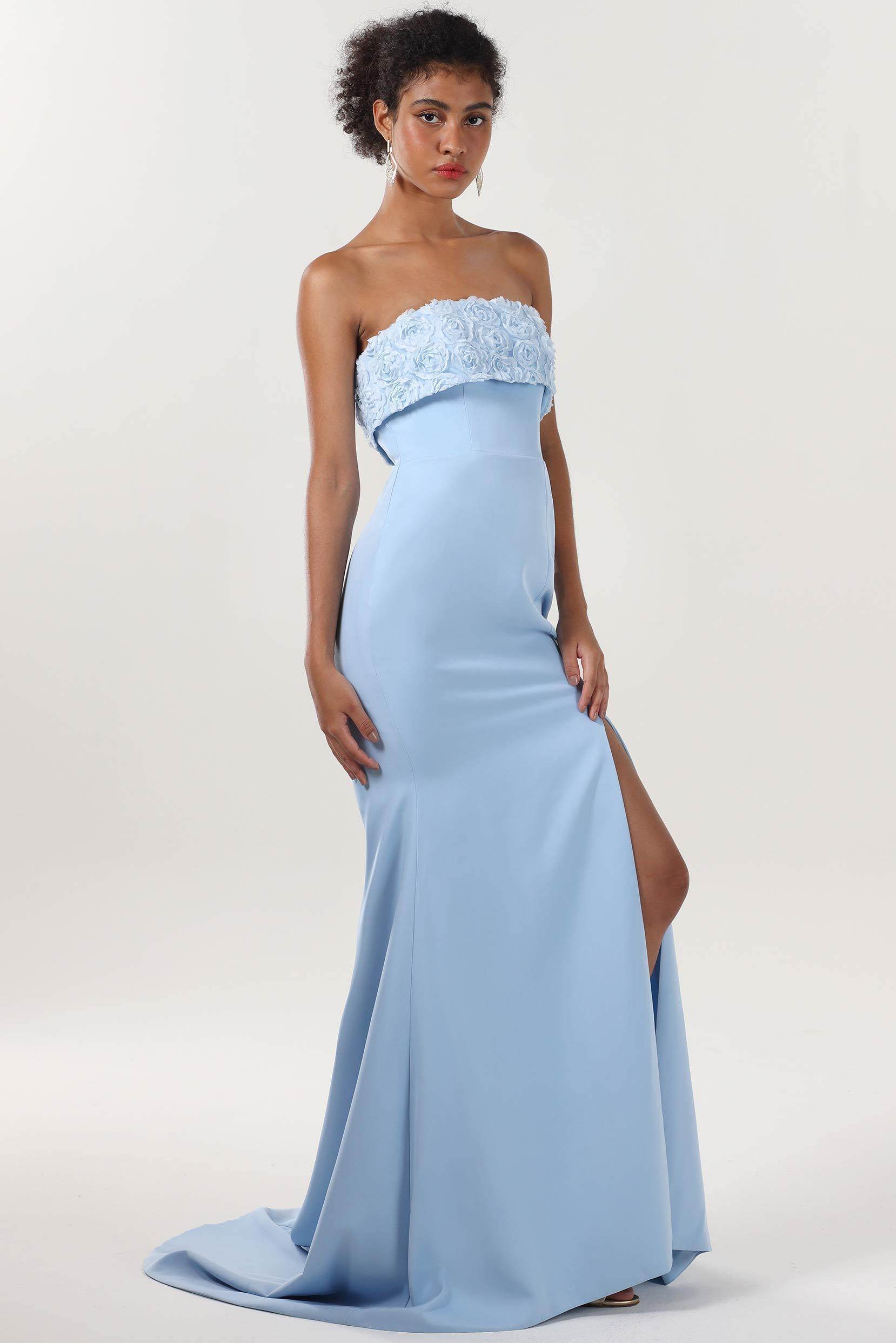 Trumpet-Mermaid Sweep-Brush Train Stretch Crepe Bridesmaid Dress CS0591BM